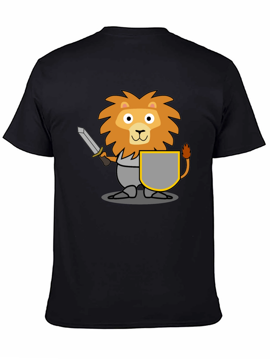 Lion Knight T-Shirt - Cartoon Graphic Tee