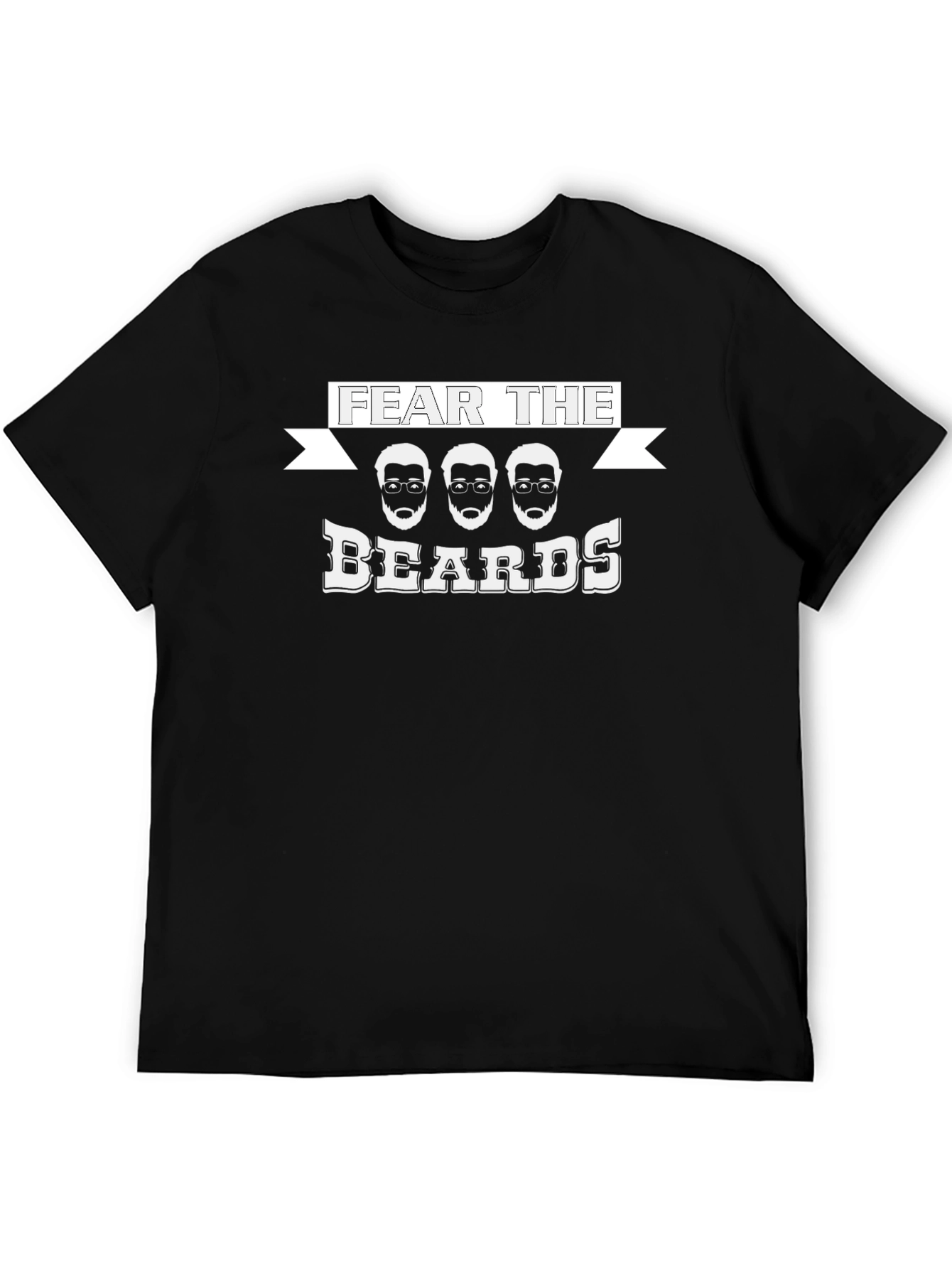 Fear The Beards Graphic T-Shirt - Black