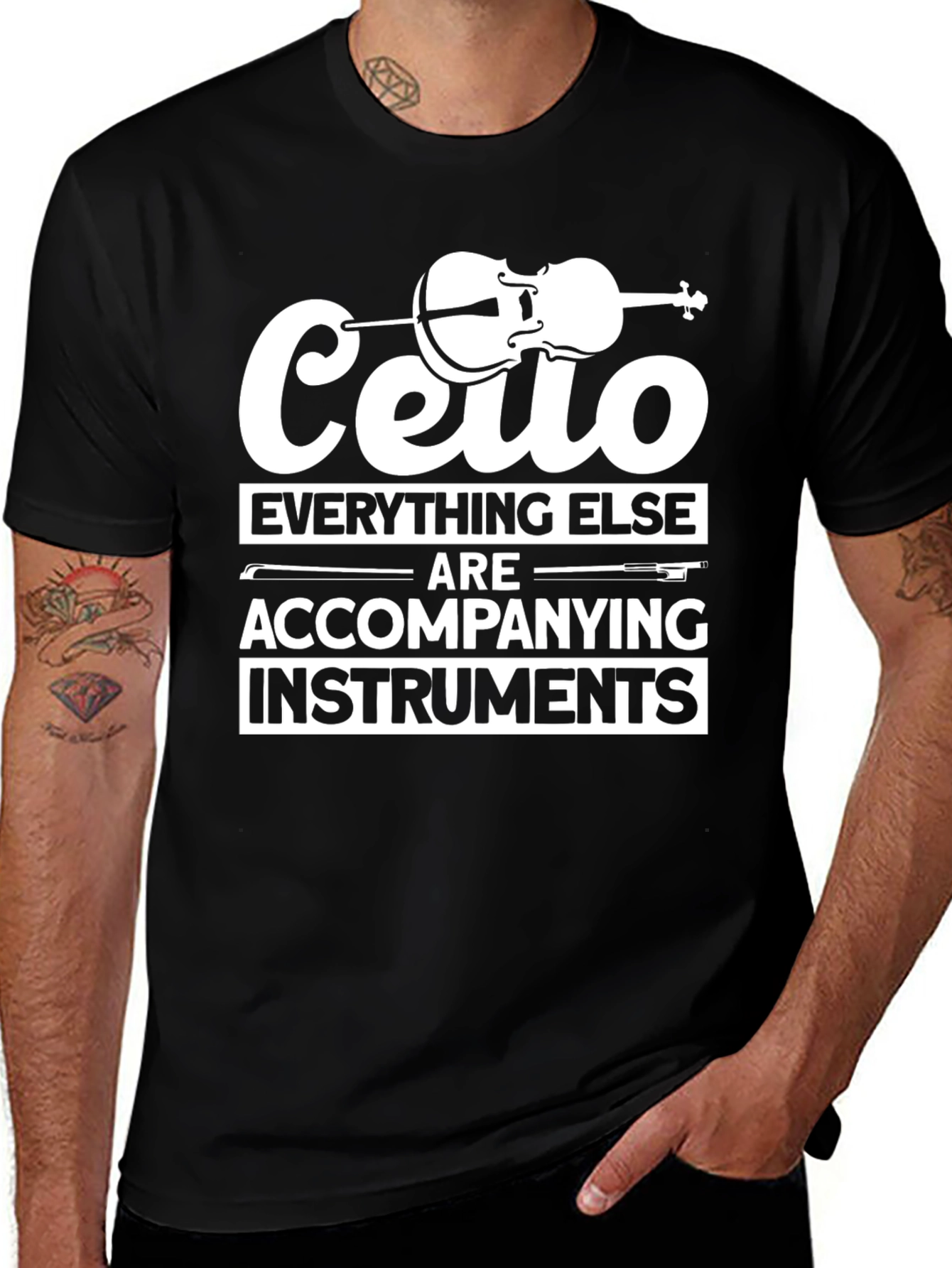 Cello T-Shirt: Everything Else Instruments Funny Musician Tee