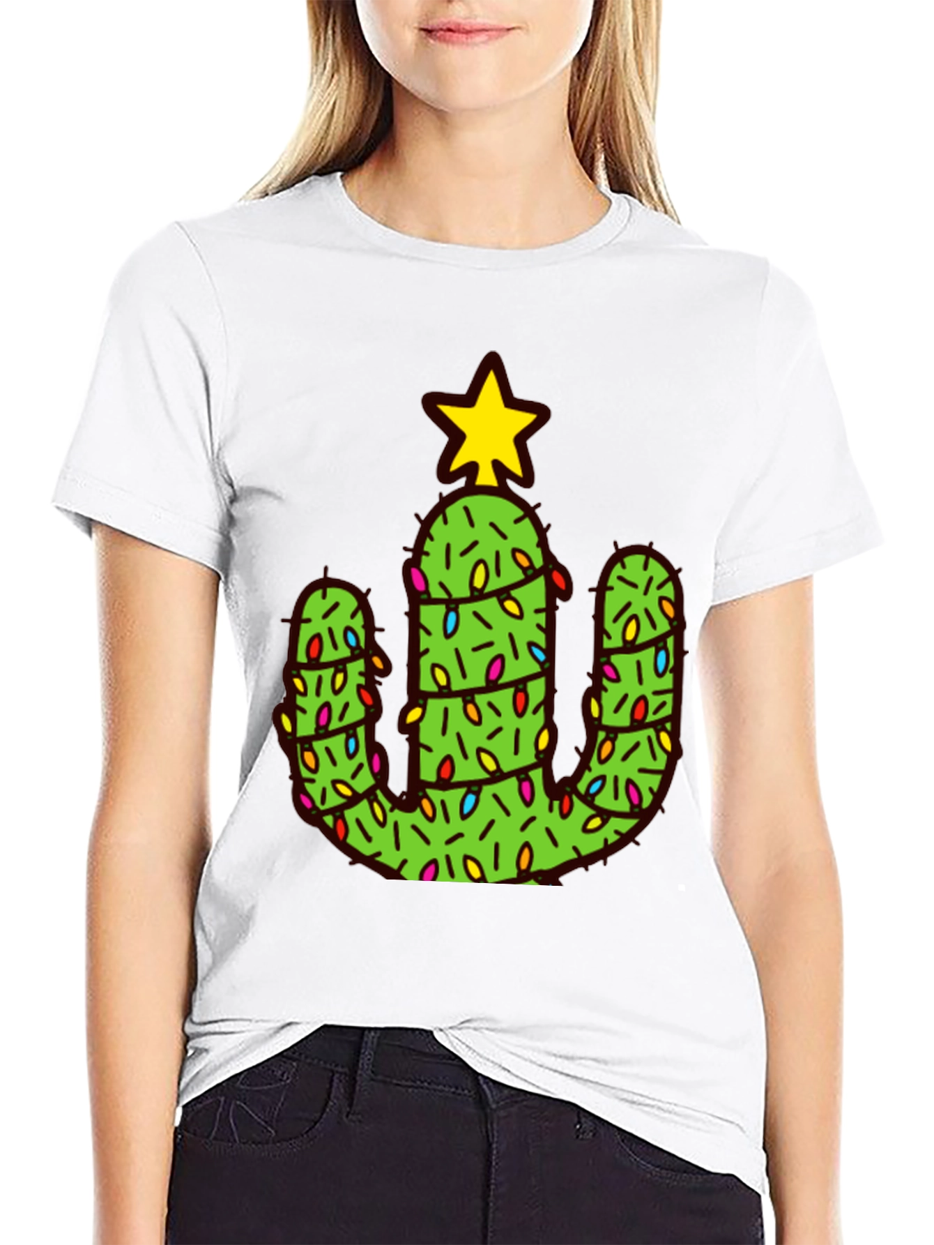 Cactus Christmas Tree Graphic Tee