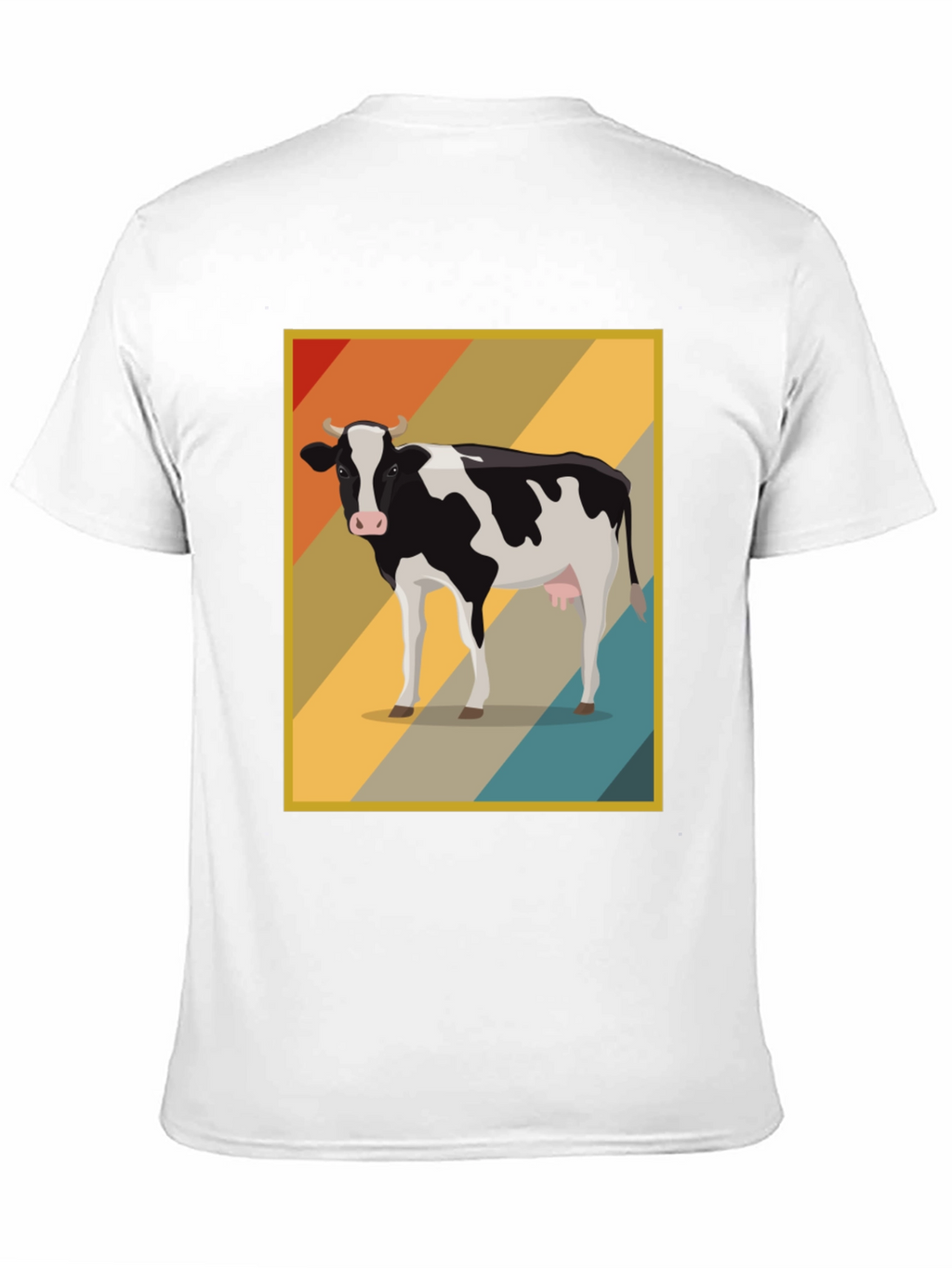Retro Cow Graphic Tee - Farm Animal T-Shirt