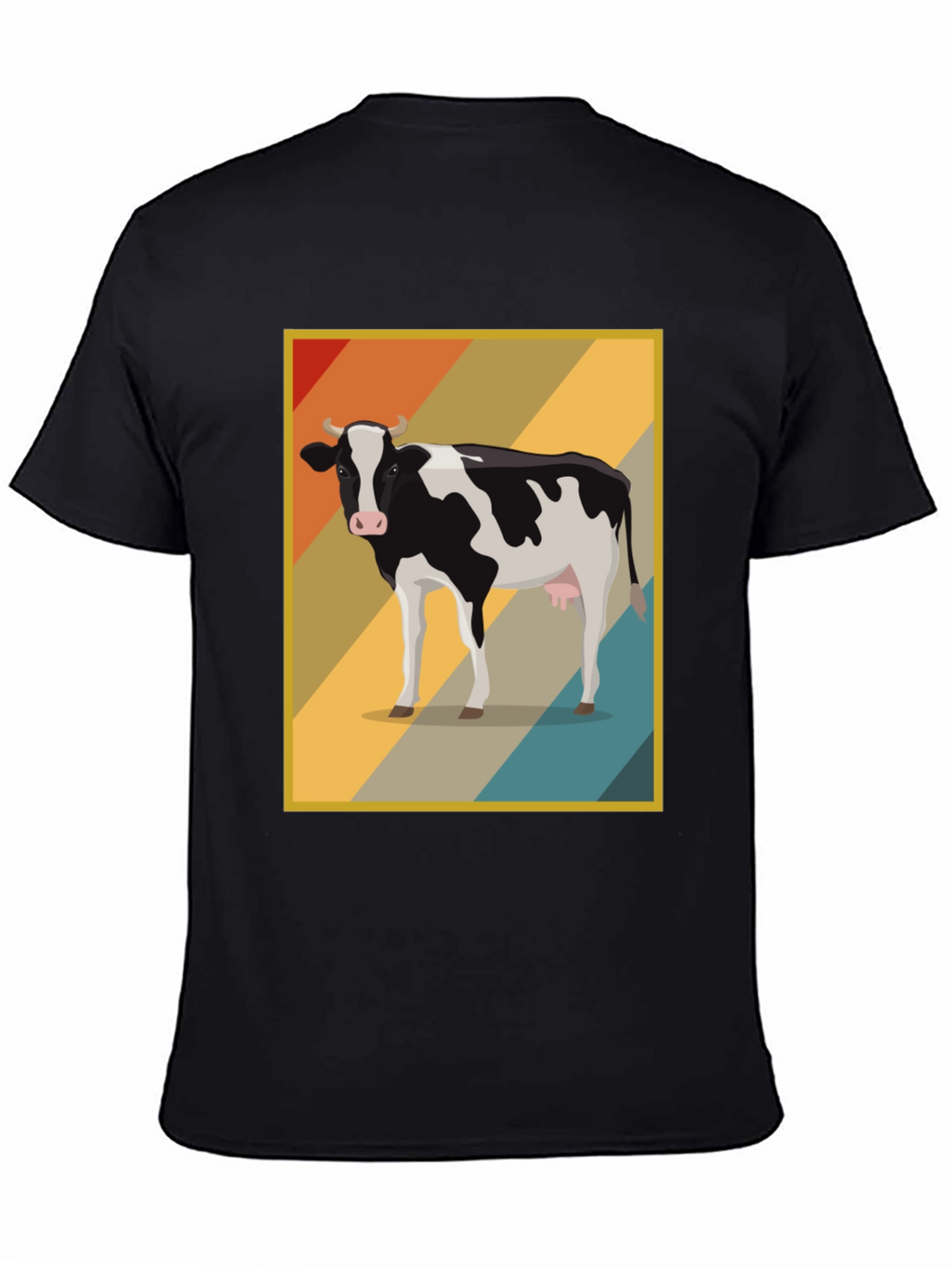 Retro Cow Graphic Tee - Farm Animal T-Shirt