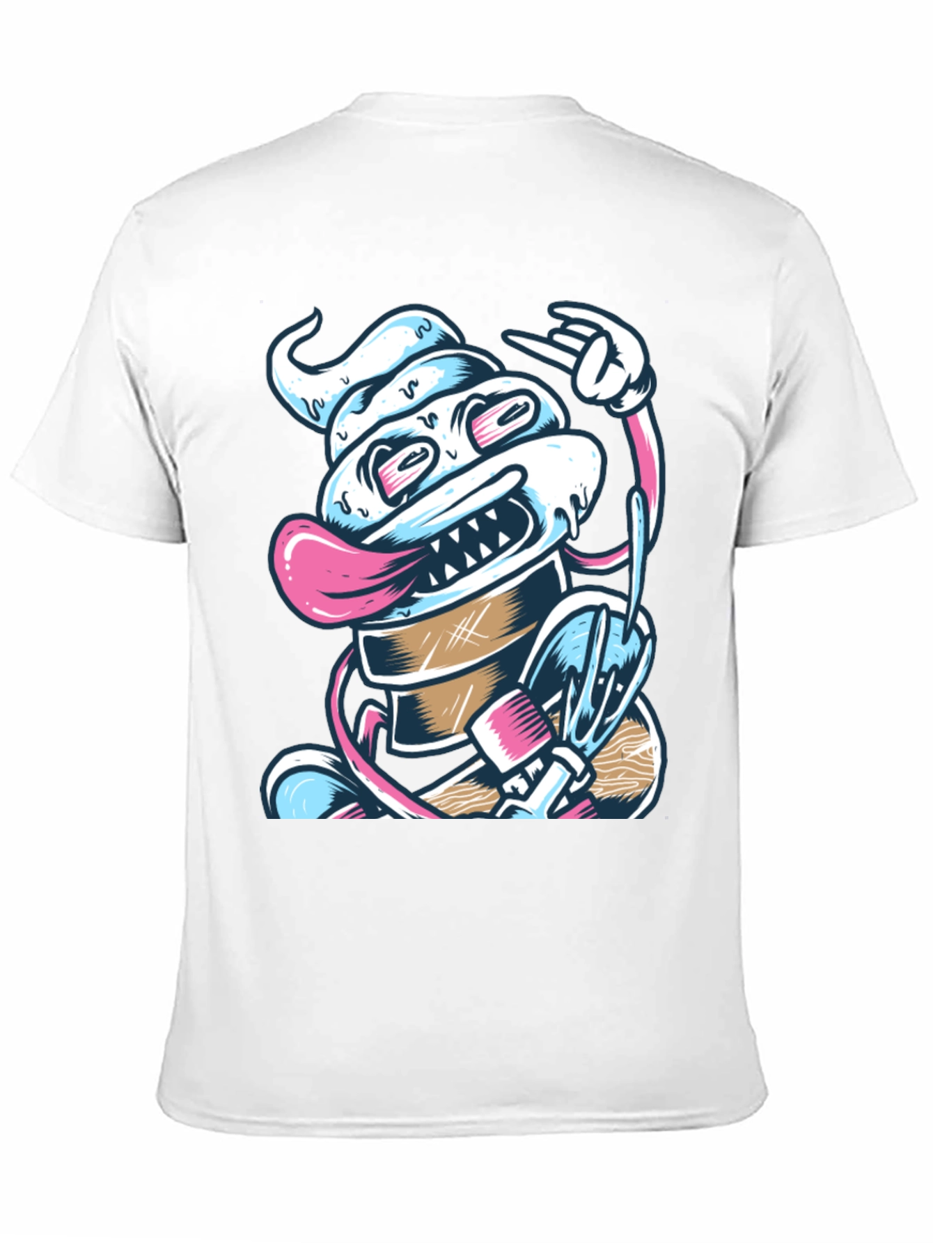 Cool Ice Cream Monster T-Shirt - Black