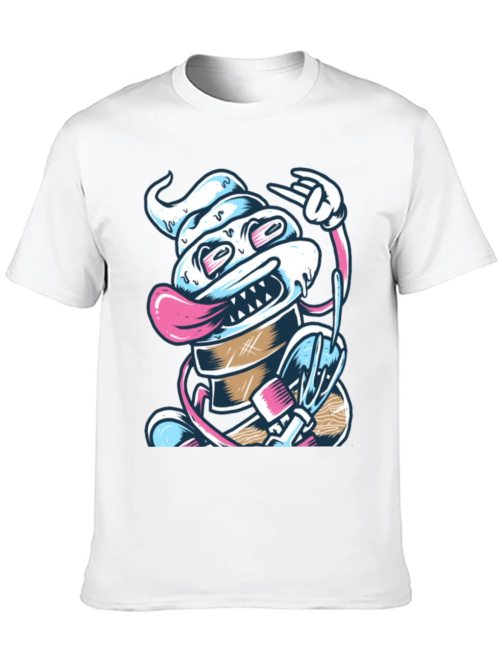 Cool Ice Cream Monster T-Shirt - Black