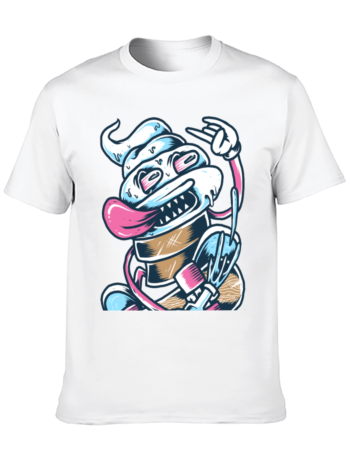 Cool Ice Cream Monster T-Shirt - Black