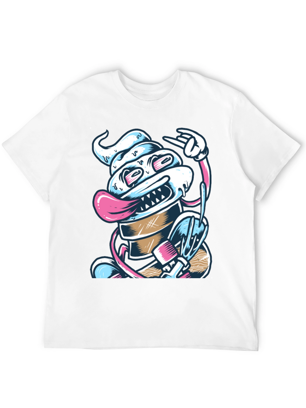 Cool Ice Cream Monster T-Shirt - Black