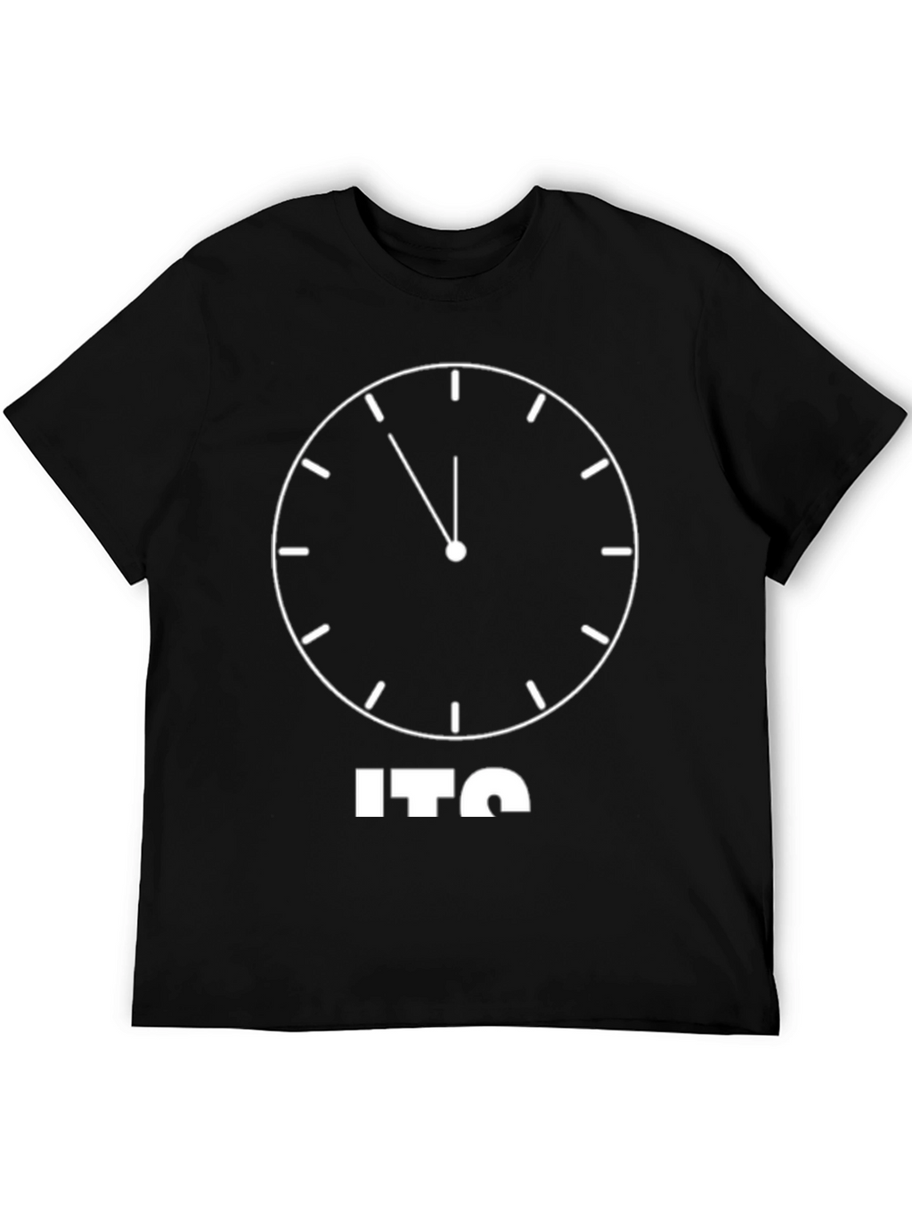 Its Time: Novelty Clock Graphic Tee - Black Cotton