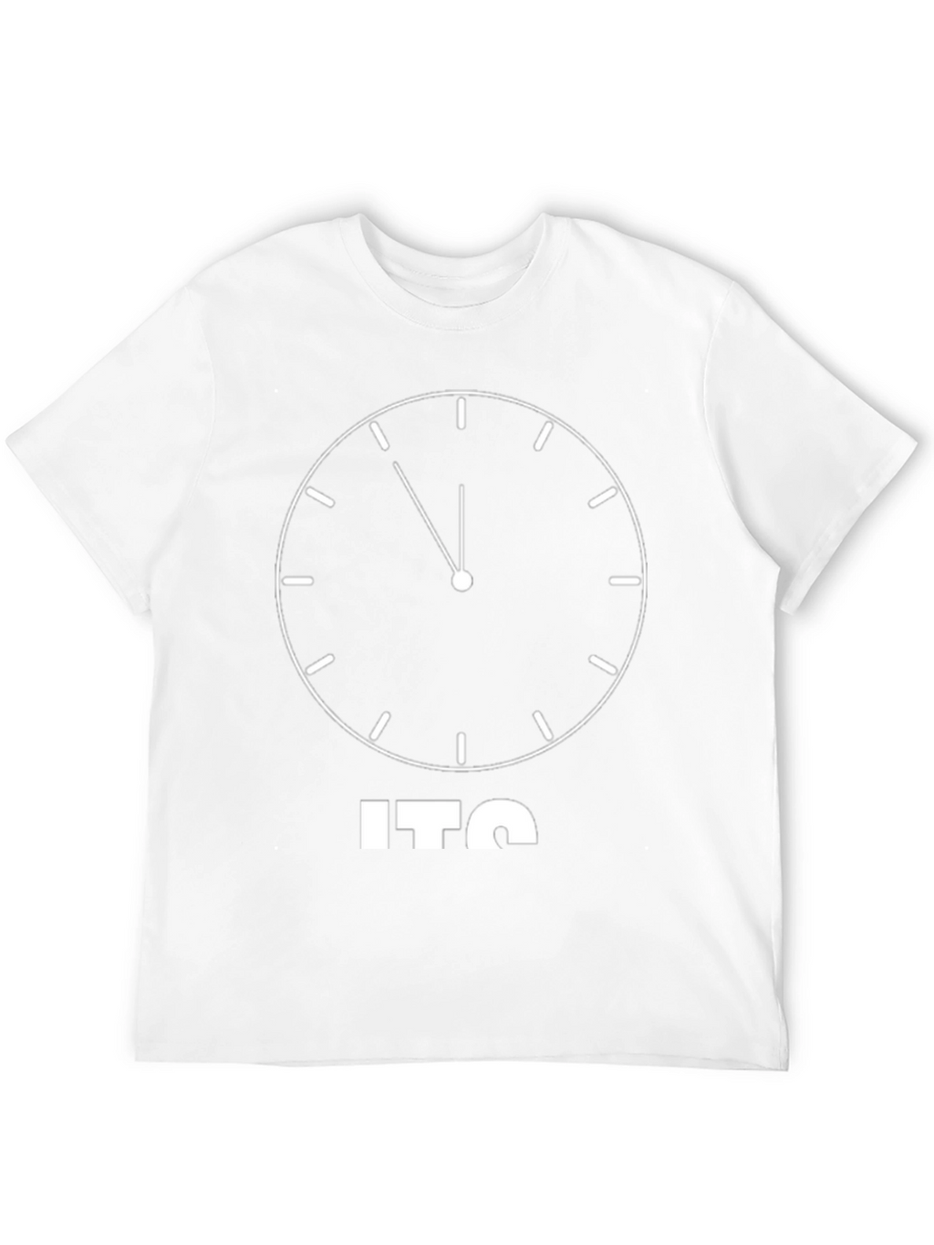 Its Time: Novelty Clock Graphic Tee - Black Cotton