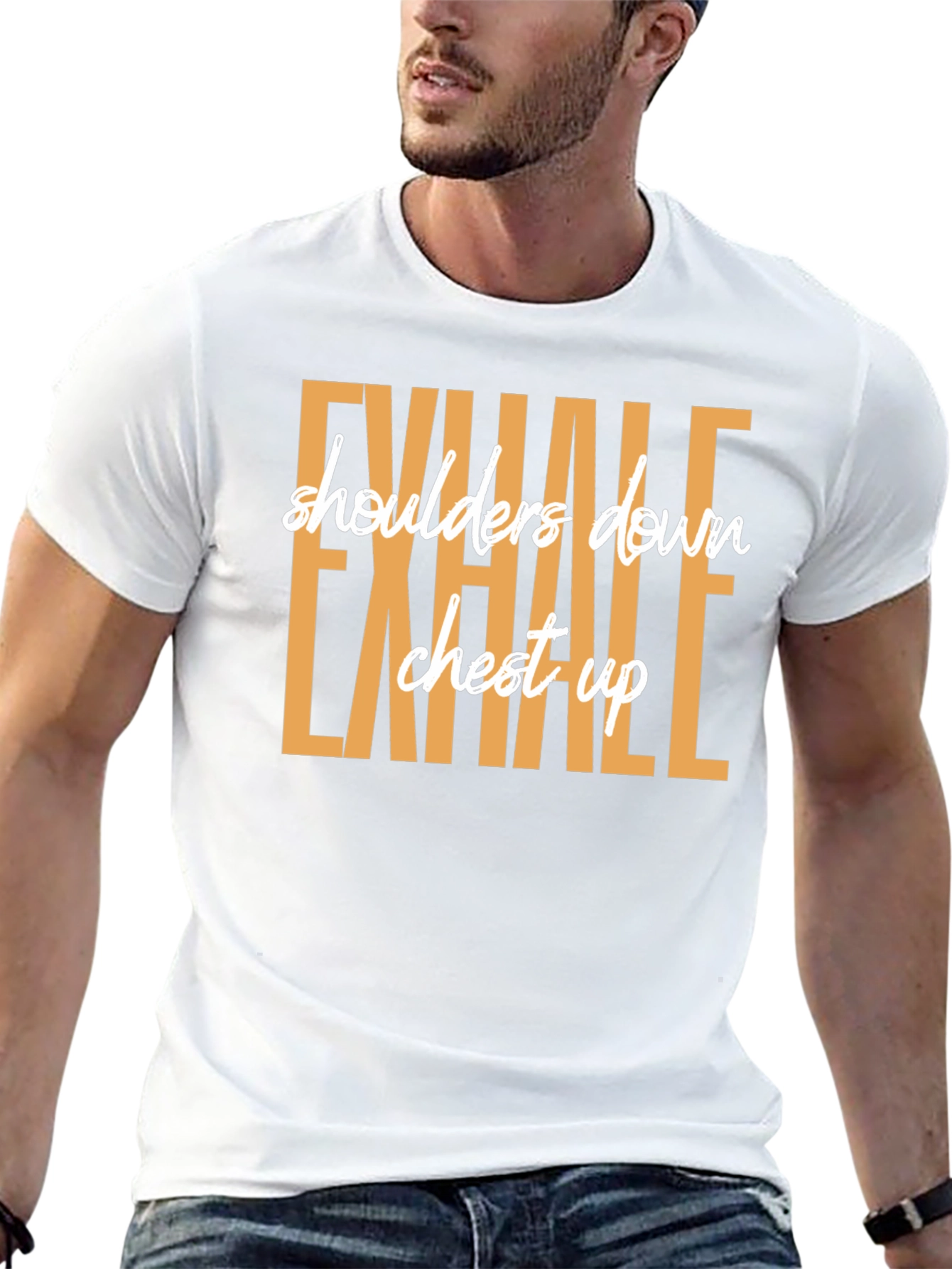 Exhale Graphic Tee: Yoga & Meditation Shirt