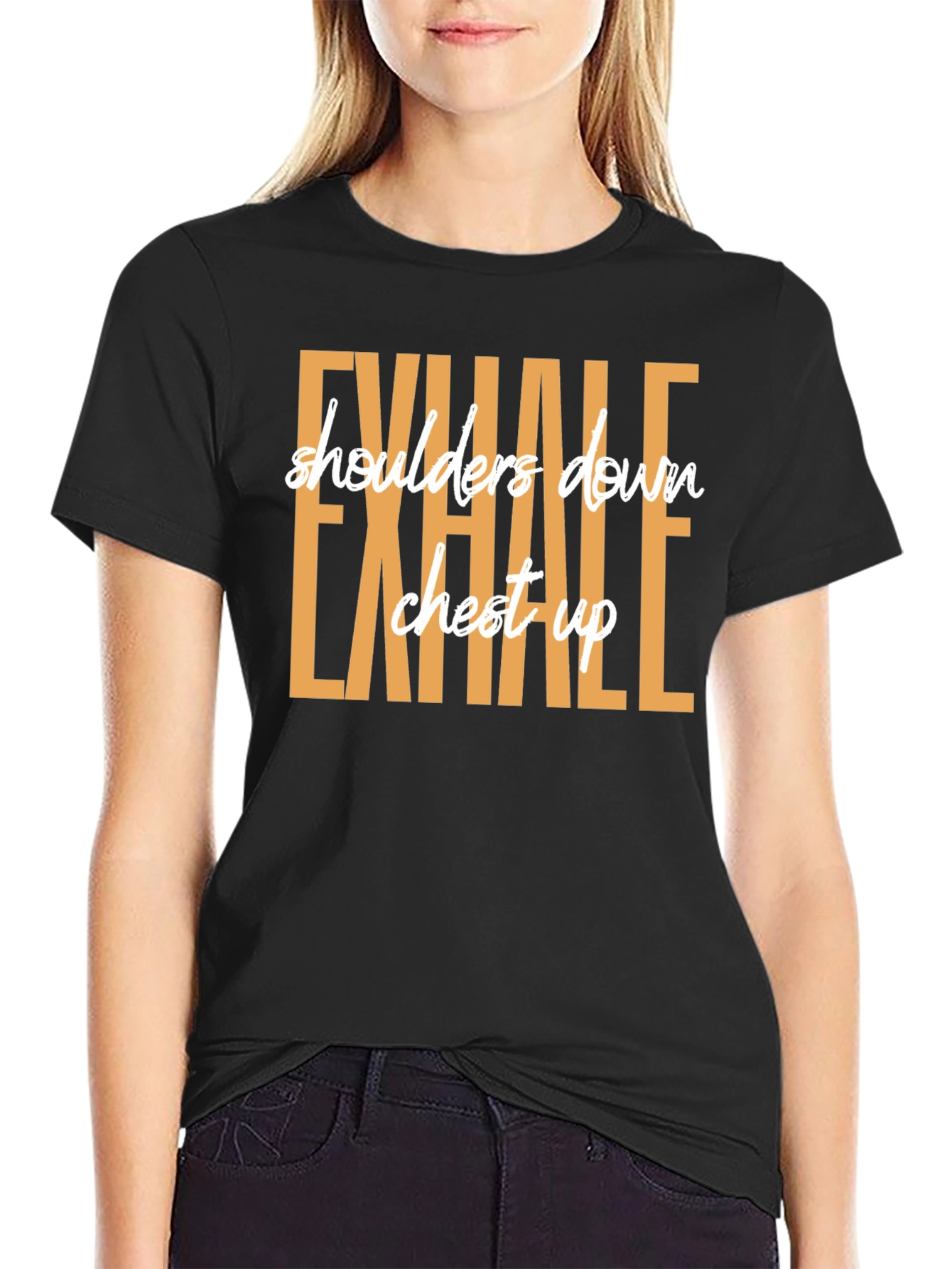 Exhale Graphic Tee: Yoga & Meditation Shirt