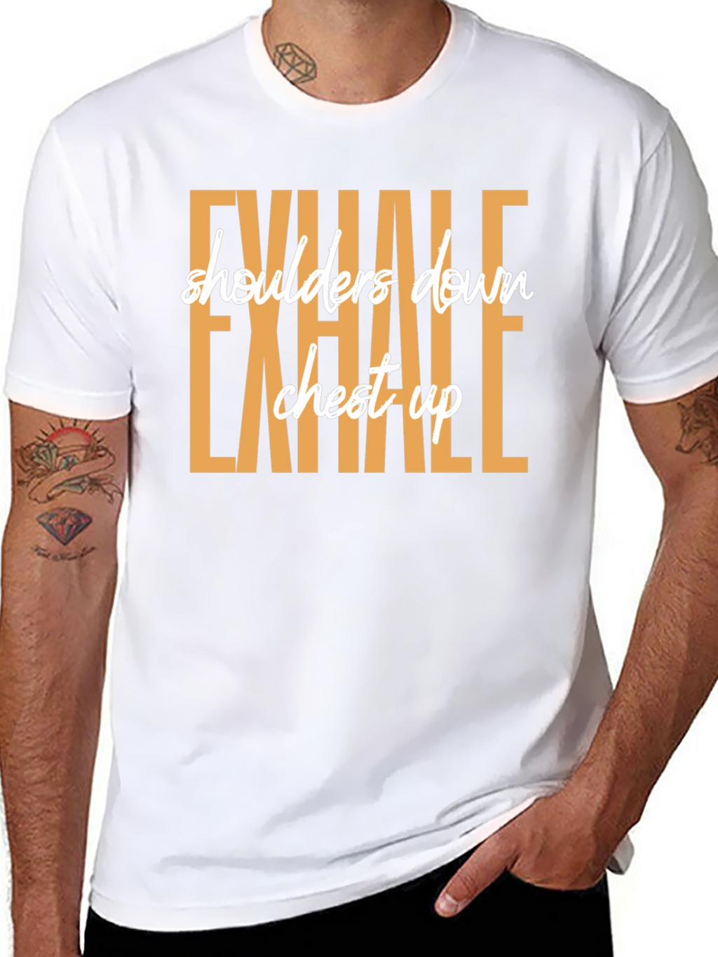 Exhale Graphic Tee: Yoga & Meditation Shirt