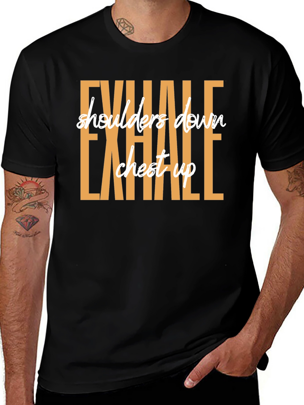 Exhale Graphic Tee: Yoga & Meditation Shirt