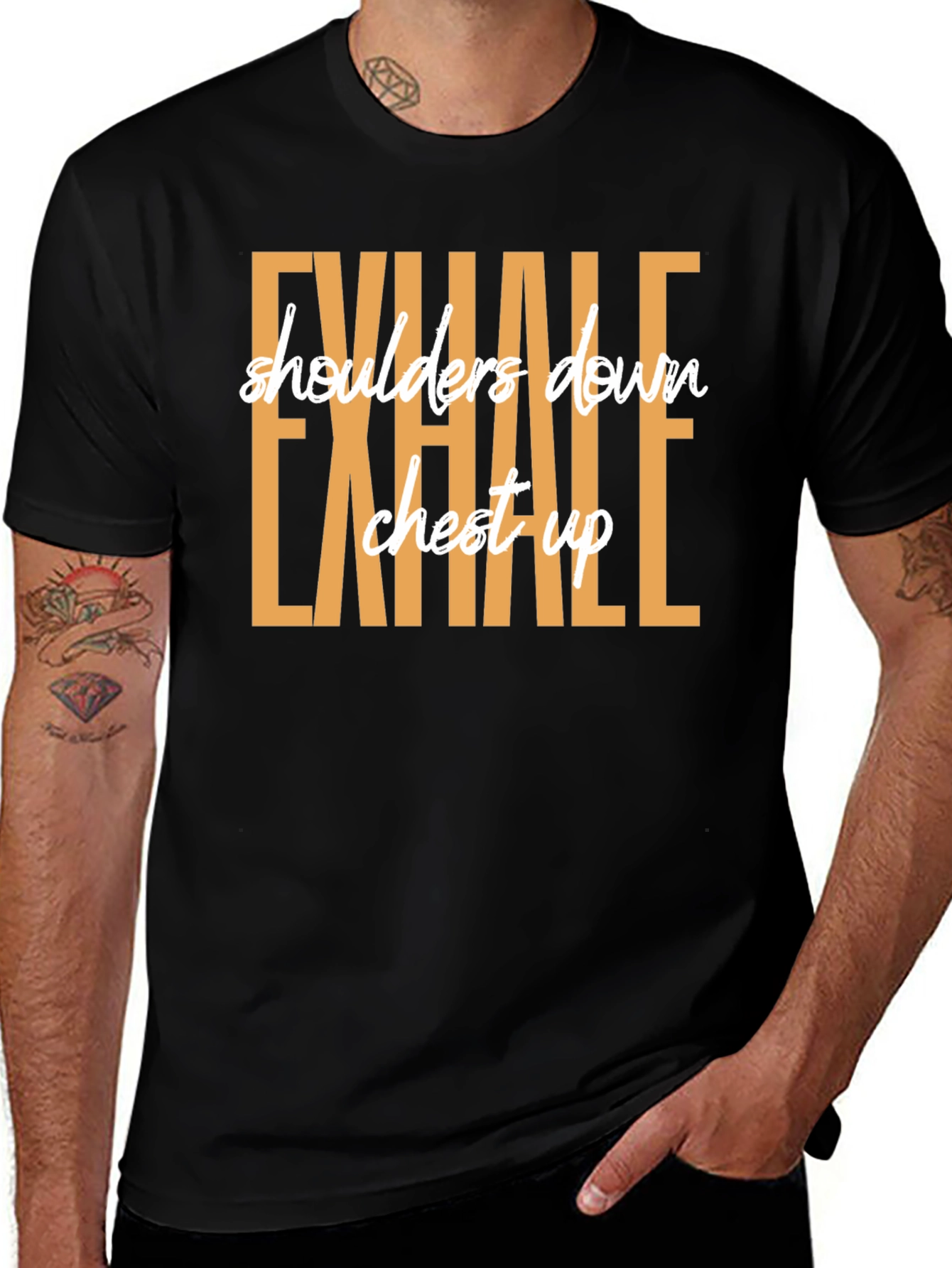 Exhale Graphic Tee: Yoga & Meditation Shirt