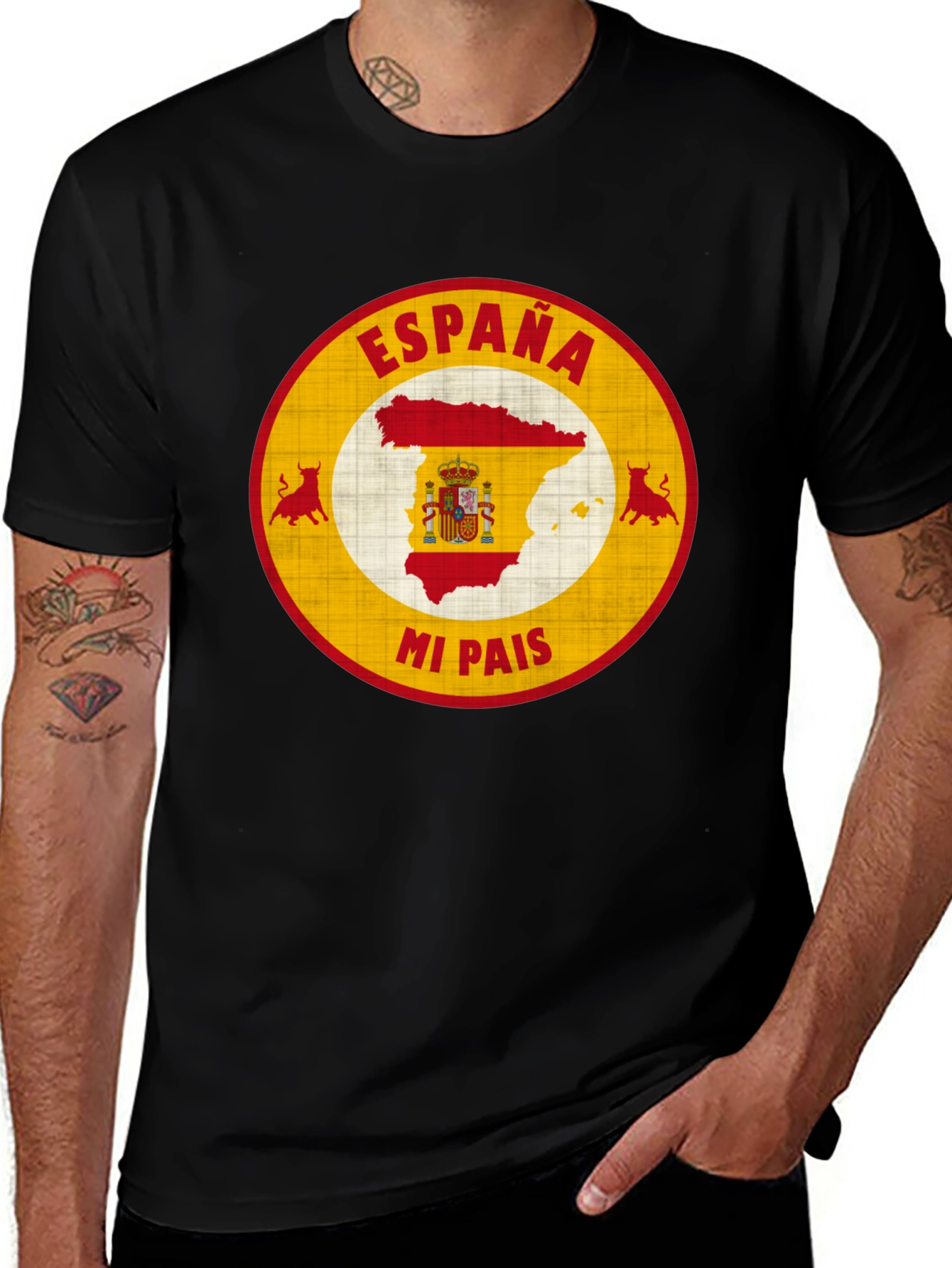 España Mi Pais T-Shirt Spain Pride Graphic Tee