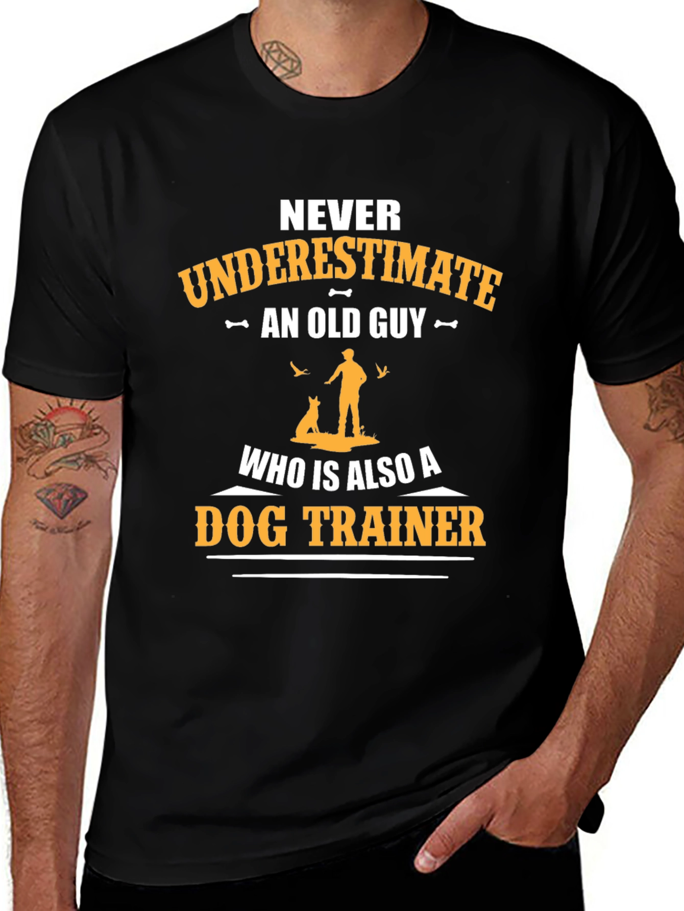 Never Underestimate Old Guy Dog Trainer T-Shirt