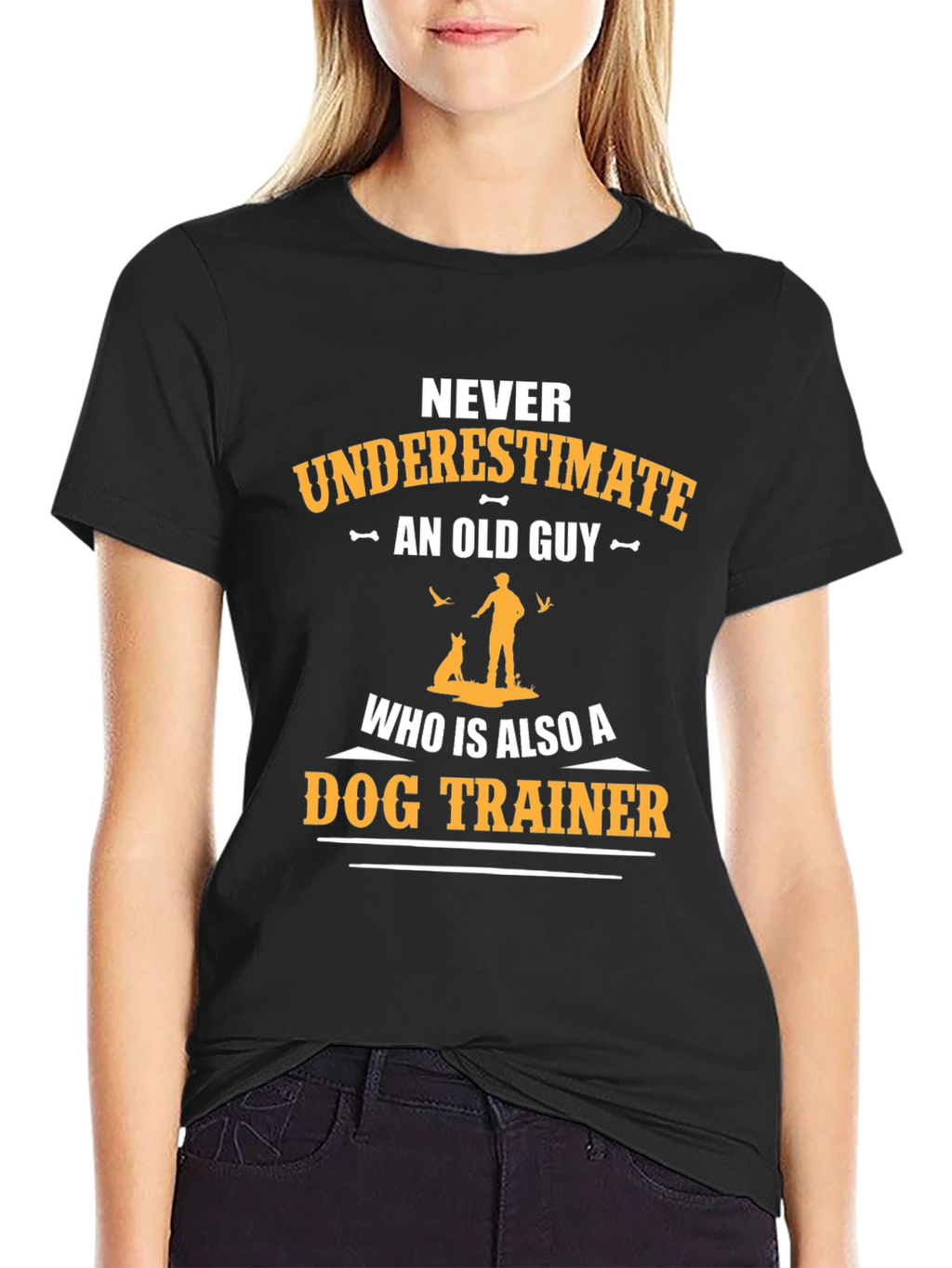Never Underestimate Old Guy Dog Trainer T-Shirt