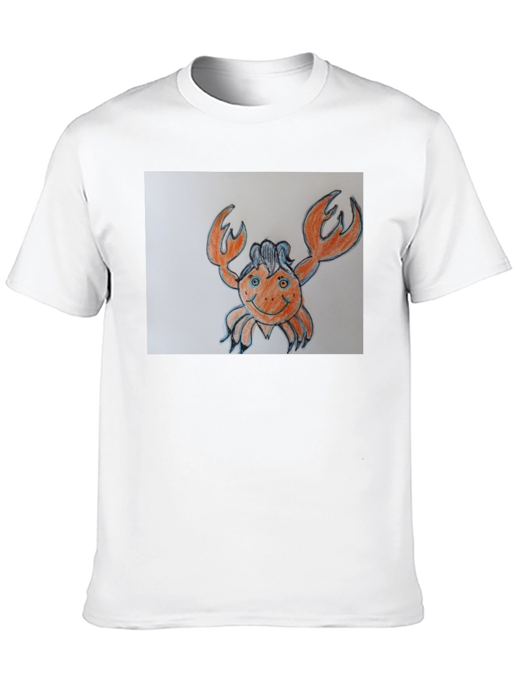 Crab Cartoon Graphic Tee - Black Cotton Casual Shirt