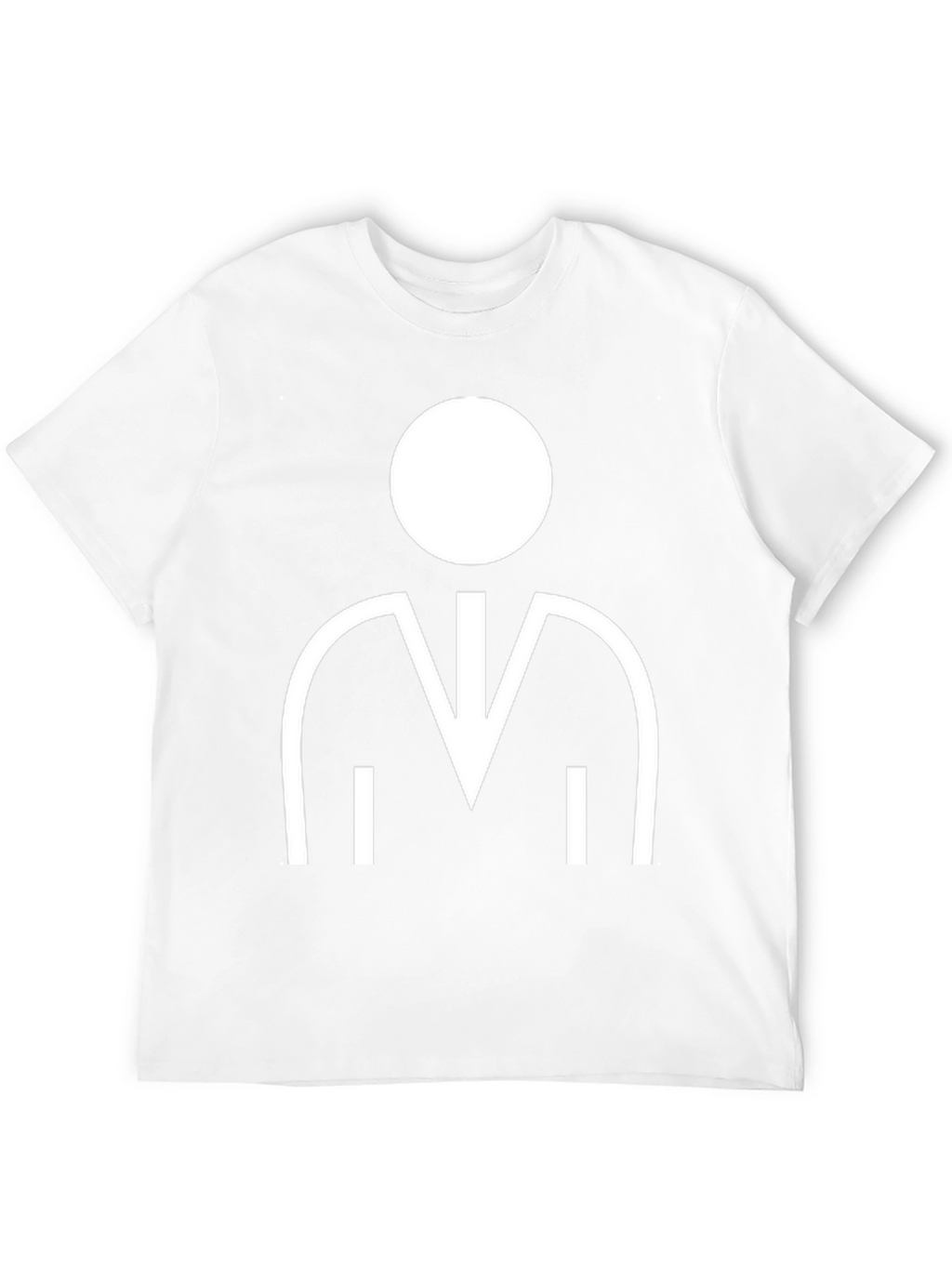 Geometric Person Graphic Black T-Shirt