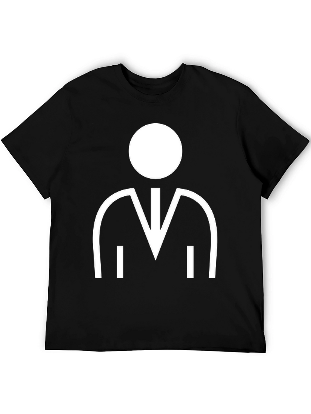 Geometric Person Graphic Black T-Shirt