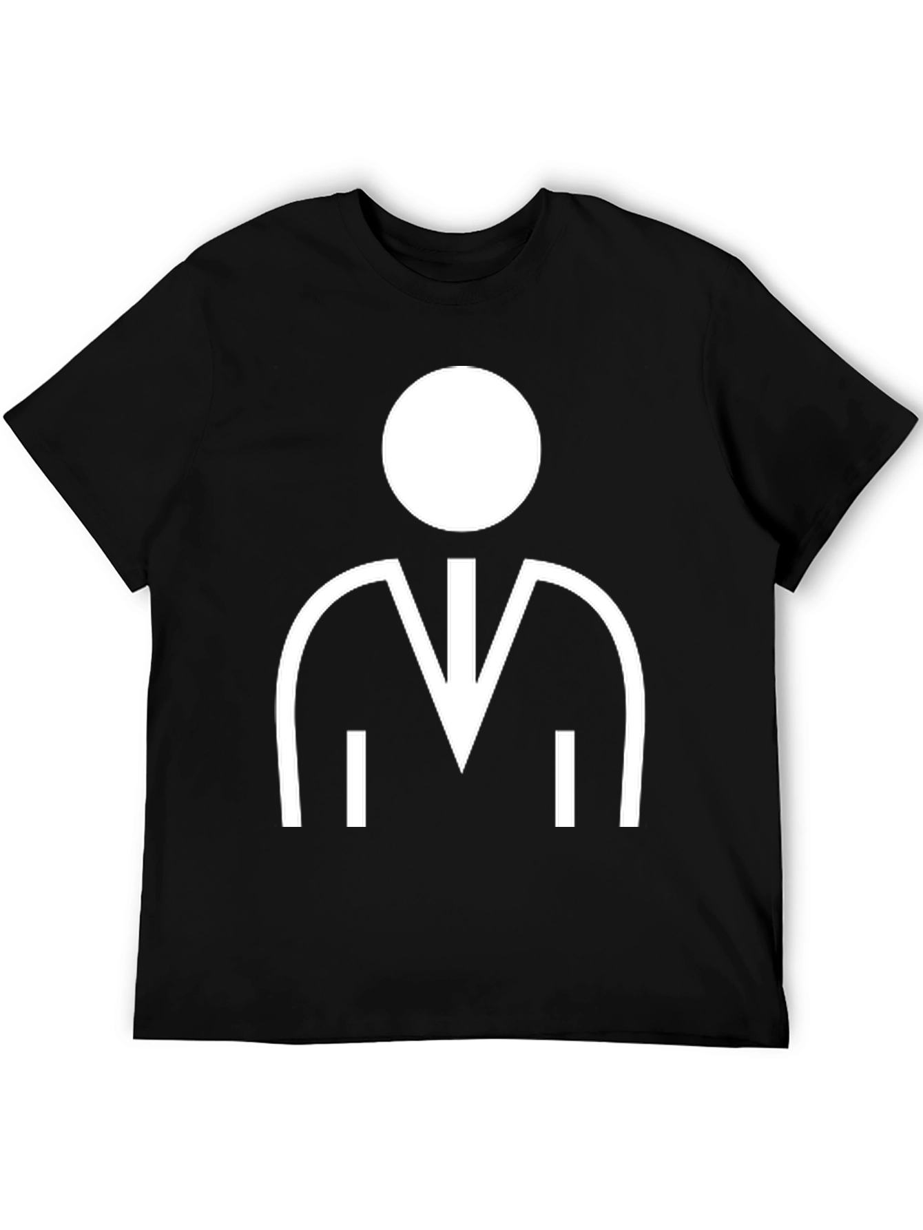 Geometric Person Graphic Black T-Shirt