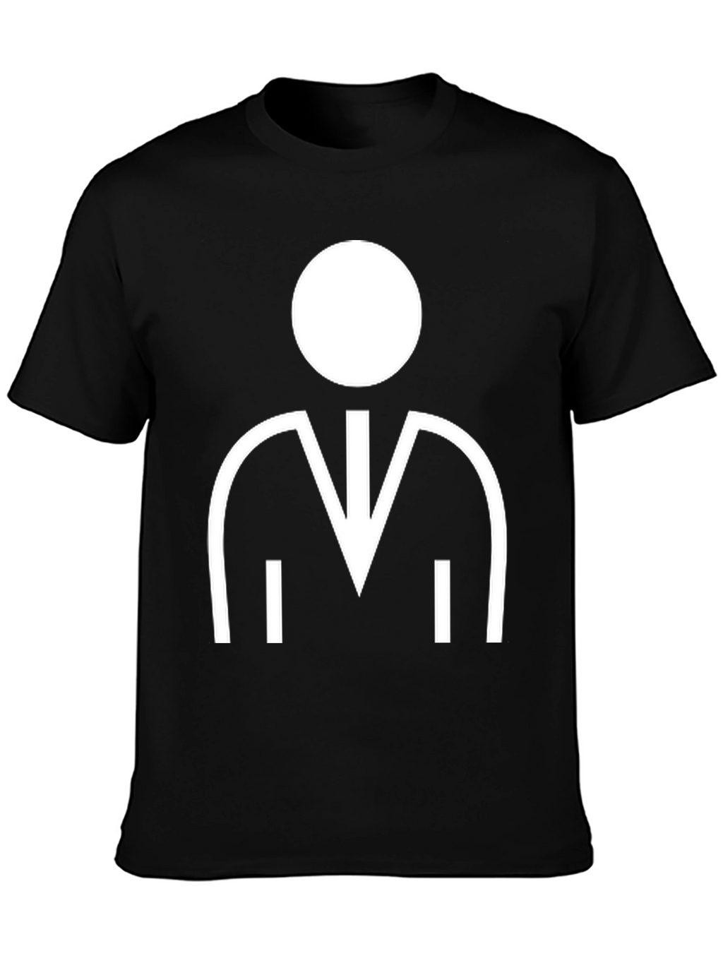 Geometric Person Graphic Black T-Shirt