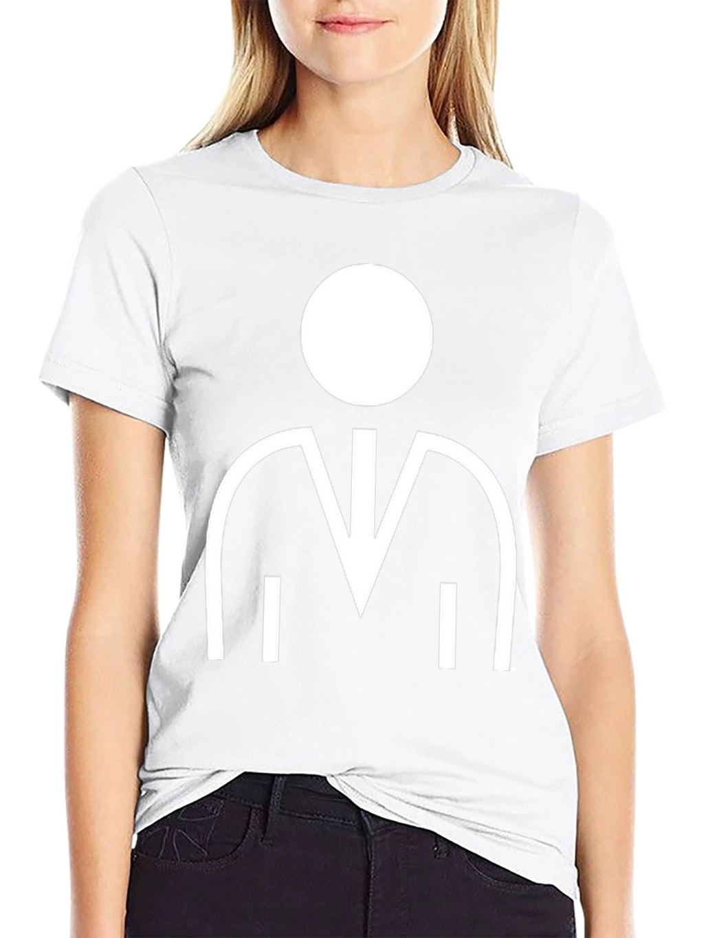 Geometric Person Graphic Black T-Shirt