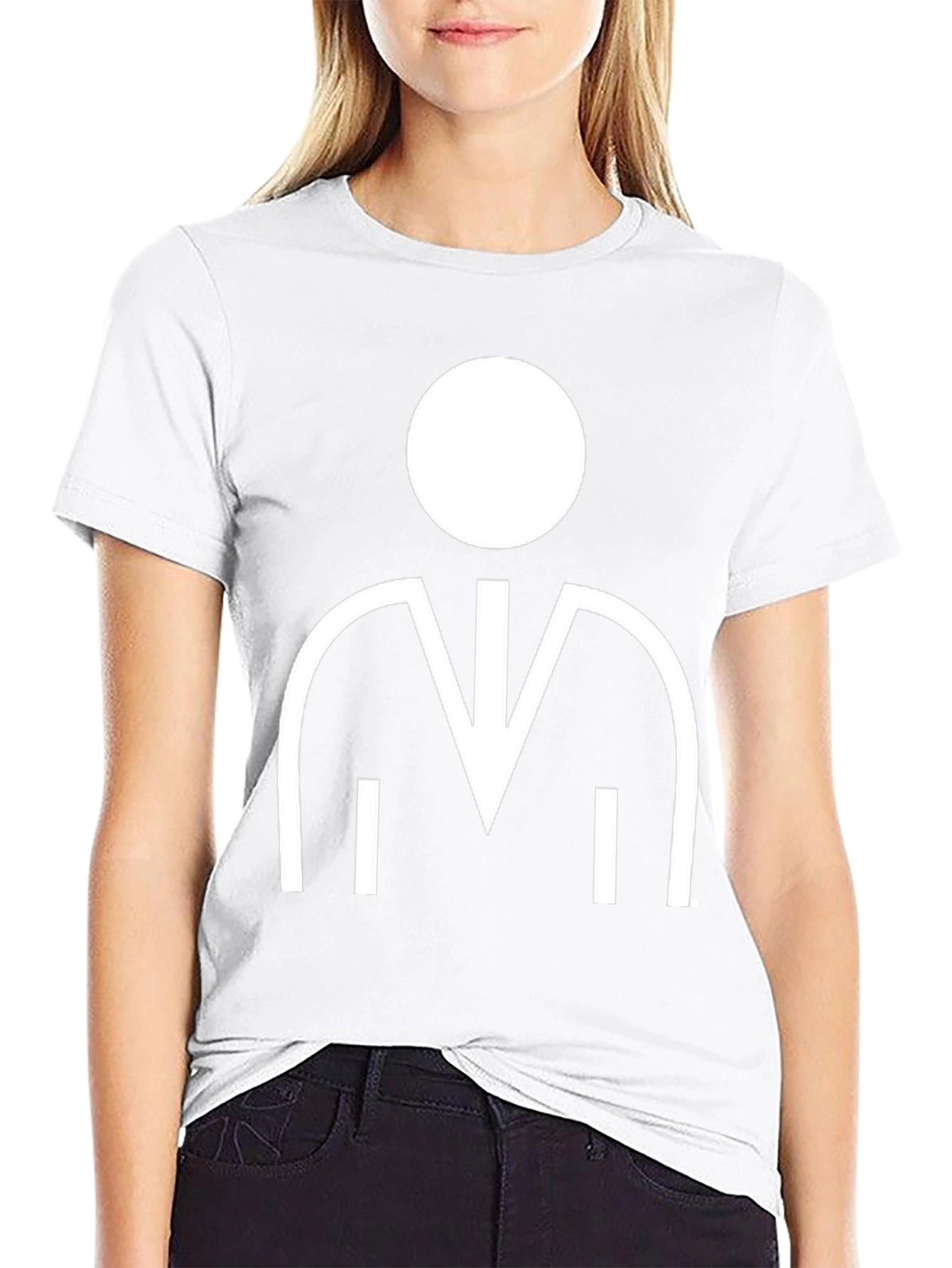 Geometric Person Graphic Black T-Shirt