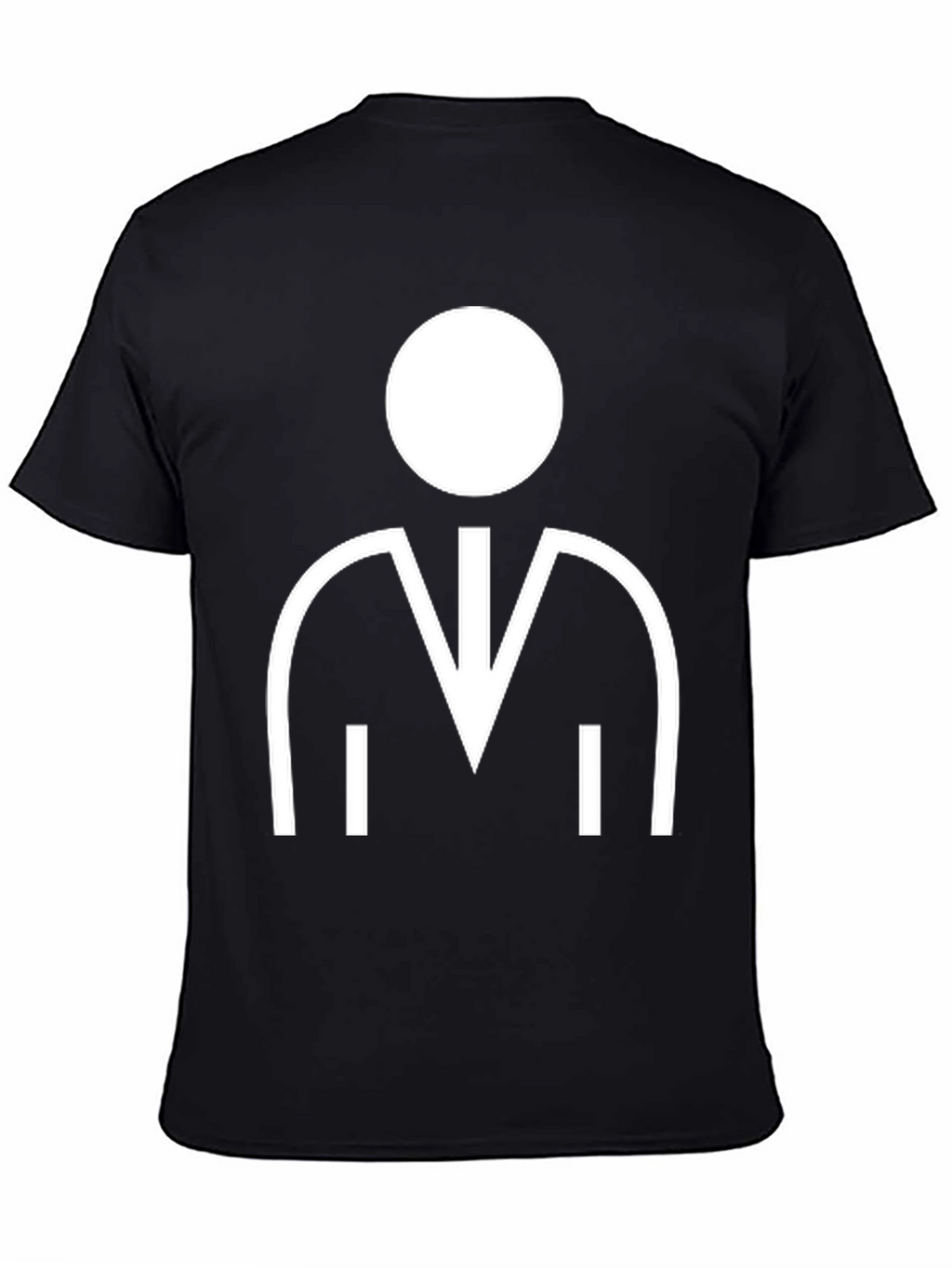 Geometric Person Graphic Black T-Shirt