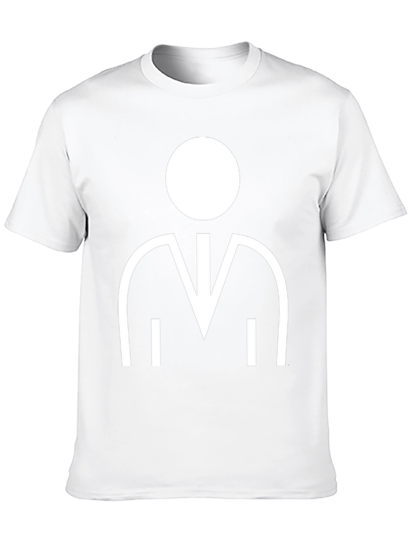 Geometric Person Graphic Black T-Shirt