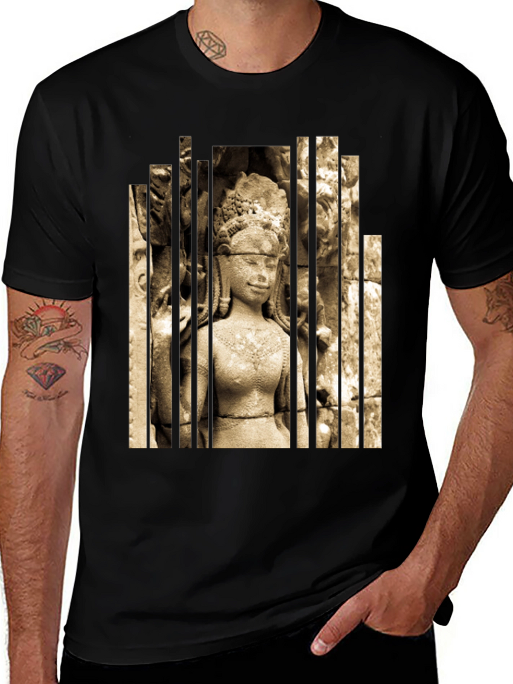 Ancient Temple Statue Graphic Tee