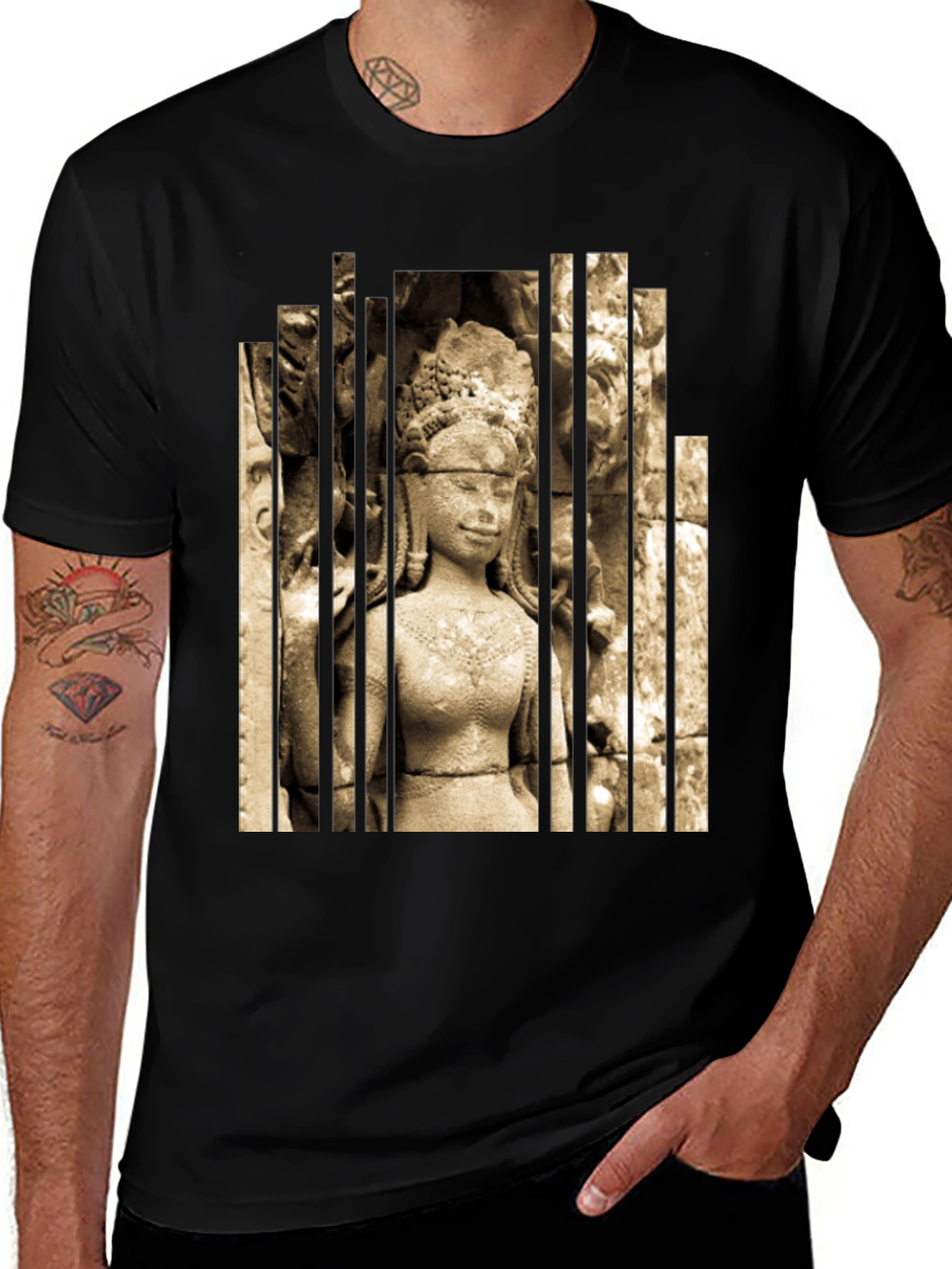 Ancient Temple Statue Graphic Tee