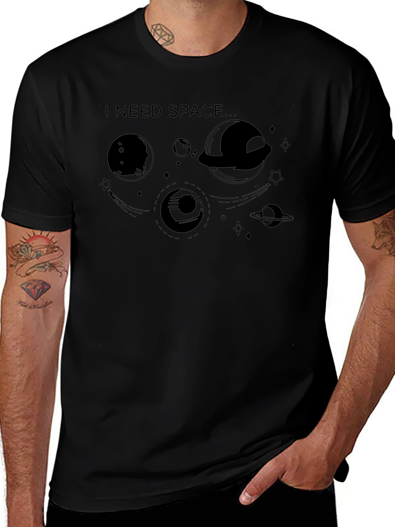 I Need Space T-Shirt - Galaxy Design