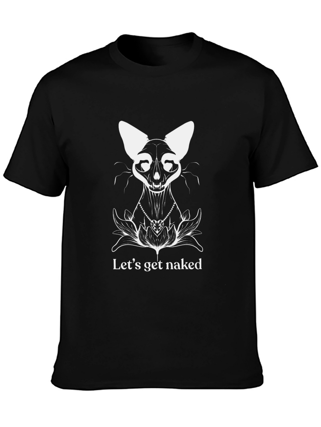 Cat Skeleton T-Shirt - Lets Get Naked