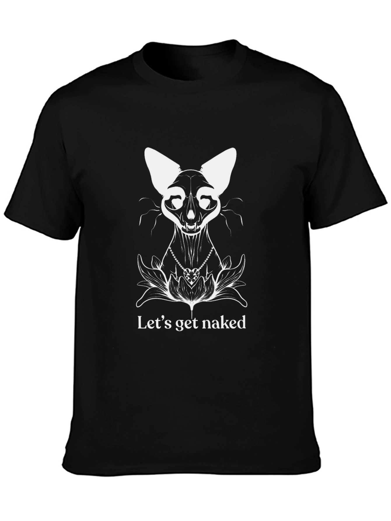 Cat Skeleton T-Shirt - Lets Get Naked