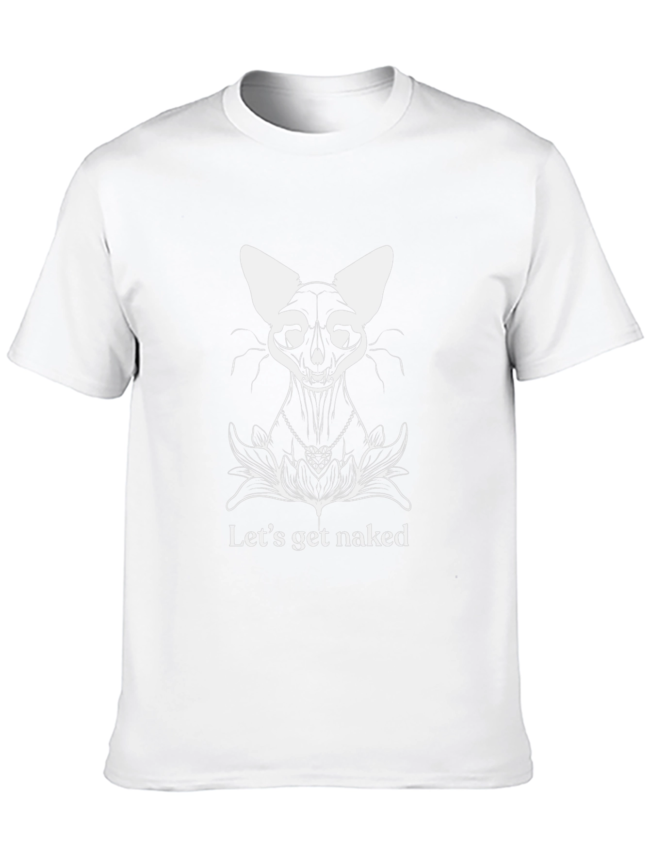 Cat Skeleton T-Shirt - Lets Get Naked