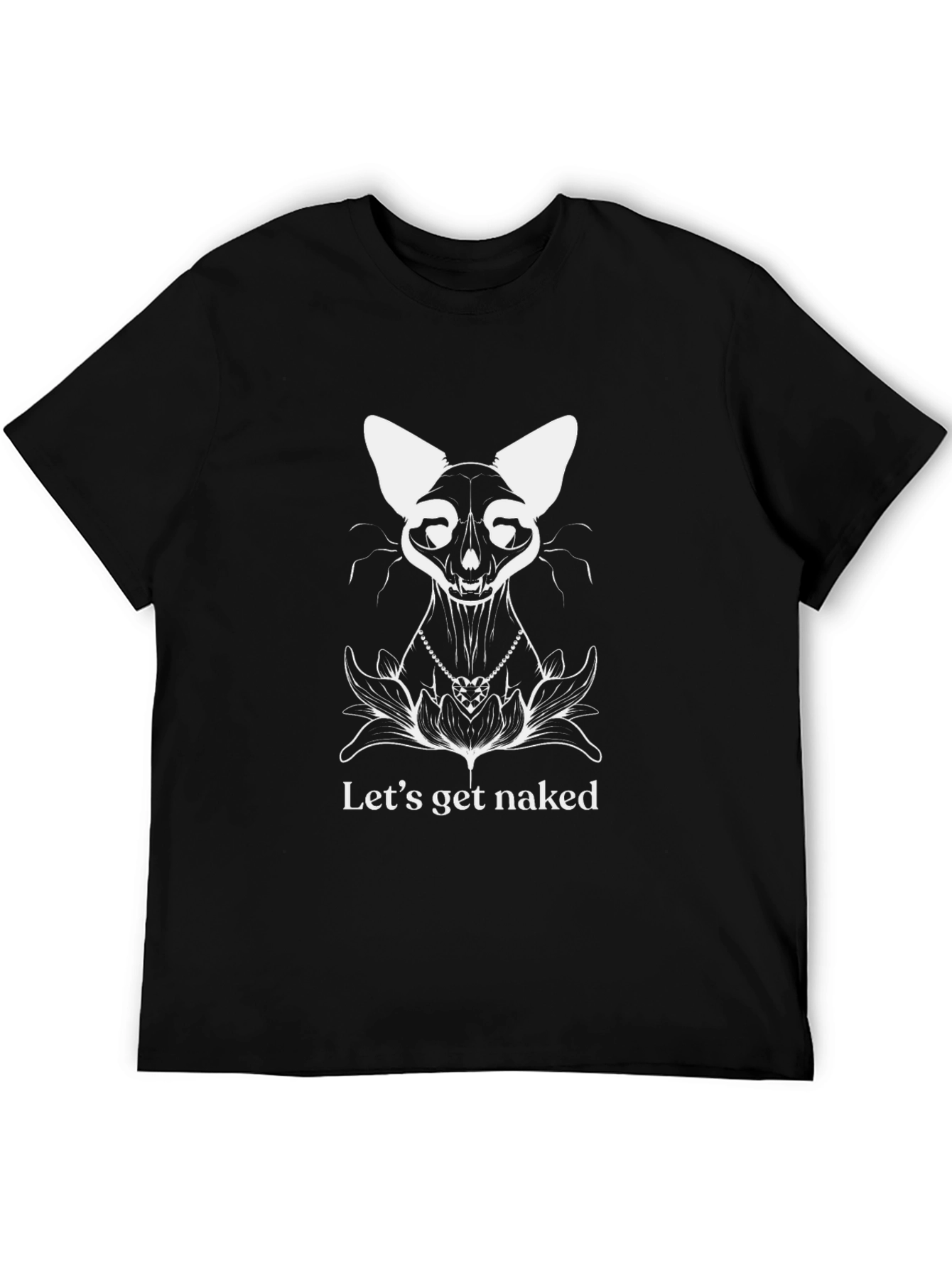 Cat Skeleton T-Shirt - Lets Get Naked