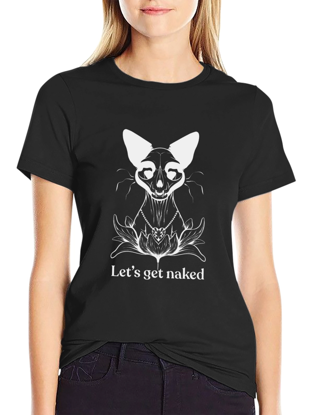 Cat Skeleton T-Shirt - Lets Get Naked