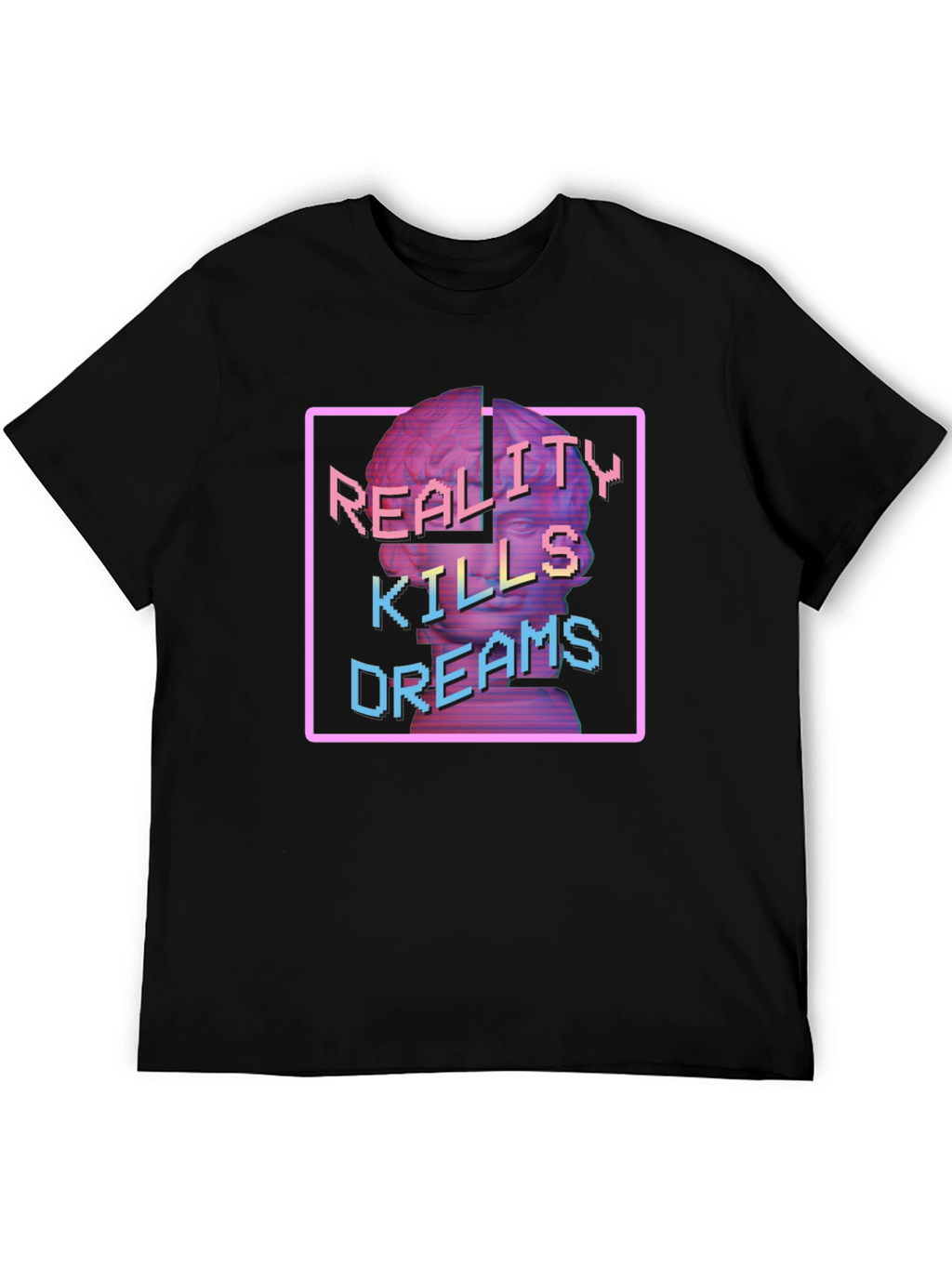 Reality Kills Dreams Graphic T-Shirt - Black