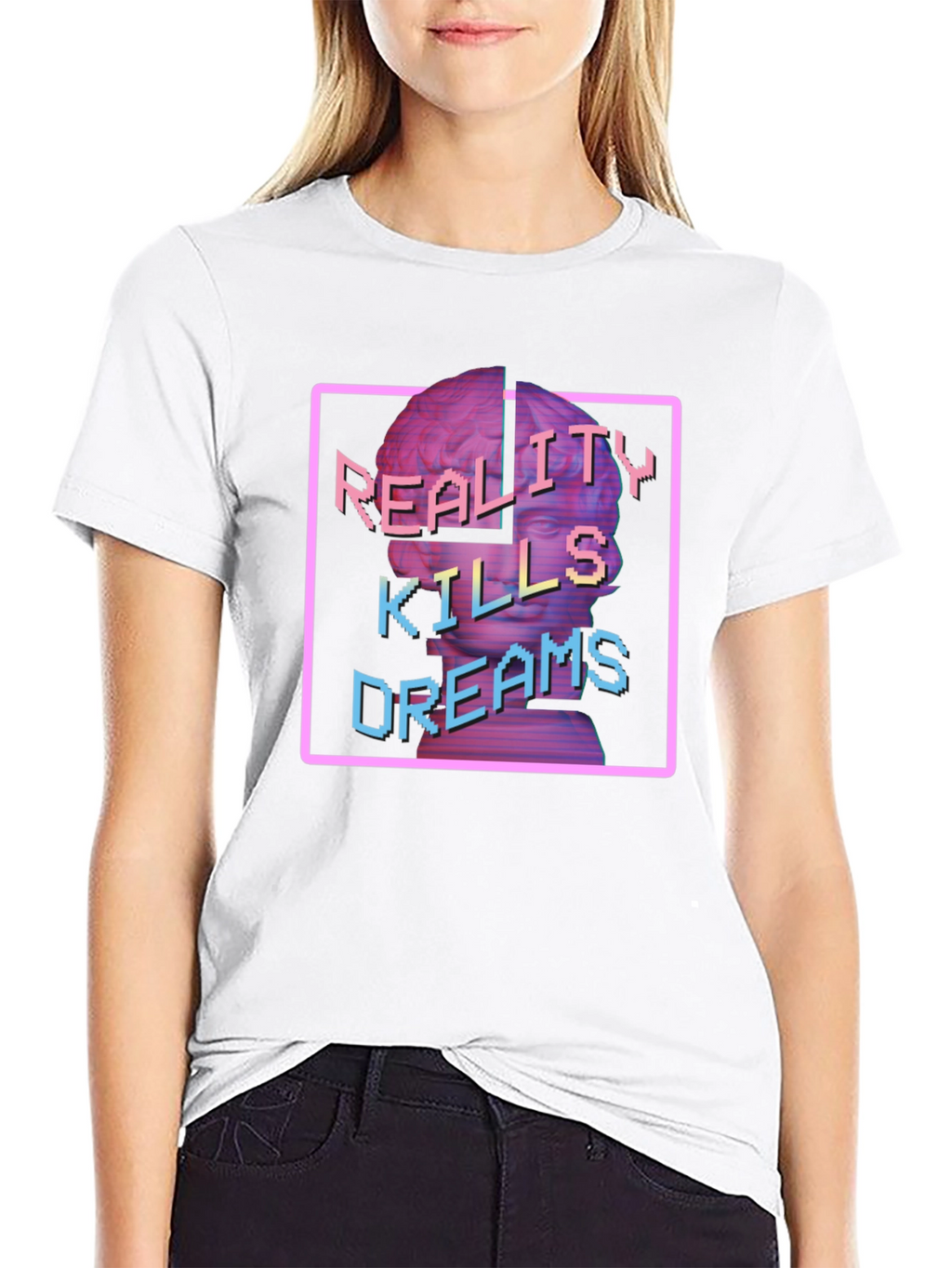 Reality Kills Dreams Graphic T-Shirt - Black