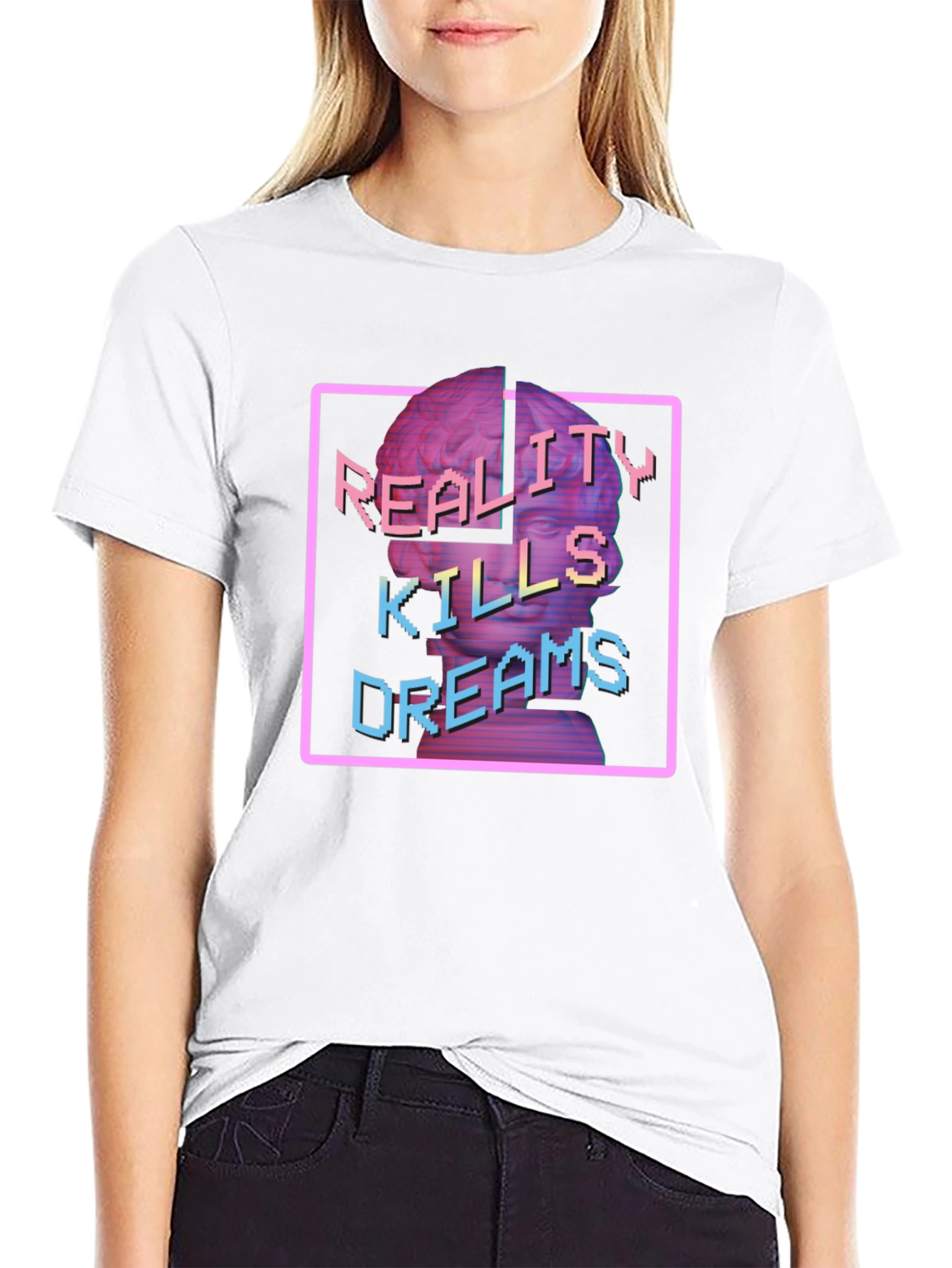 Reality Kills Dreams Graphic T-Shirt - Black