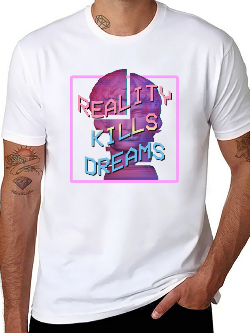 Reality Kills Dreams Graphic T-Shirt - Black