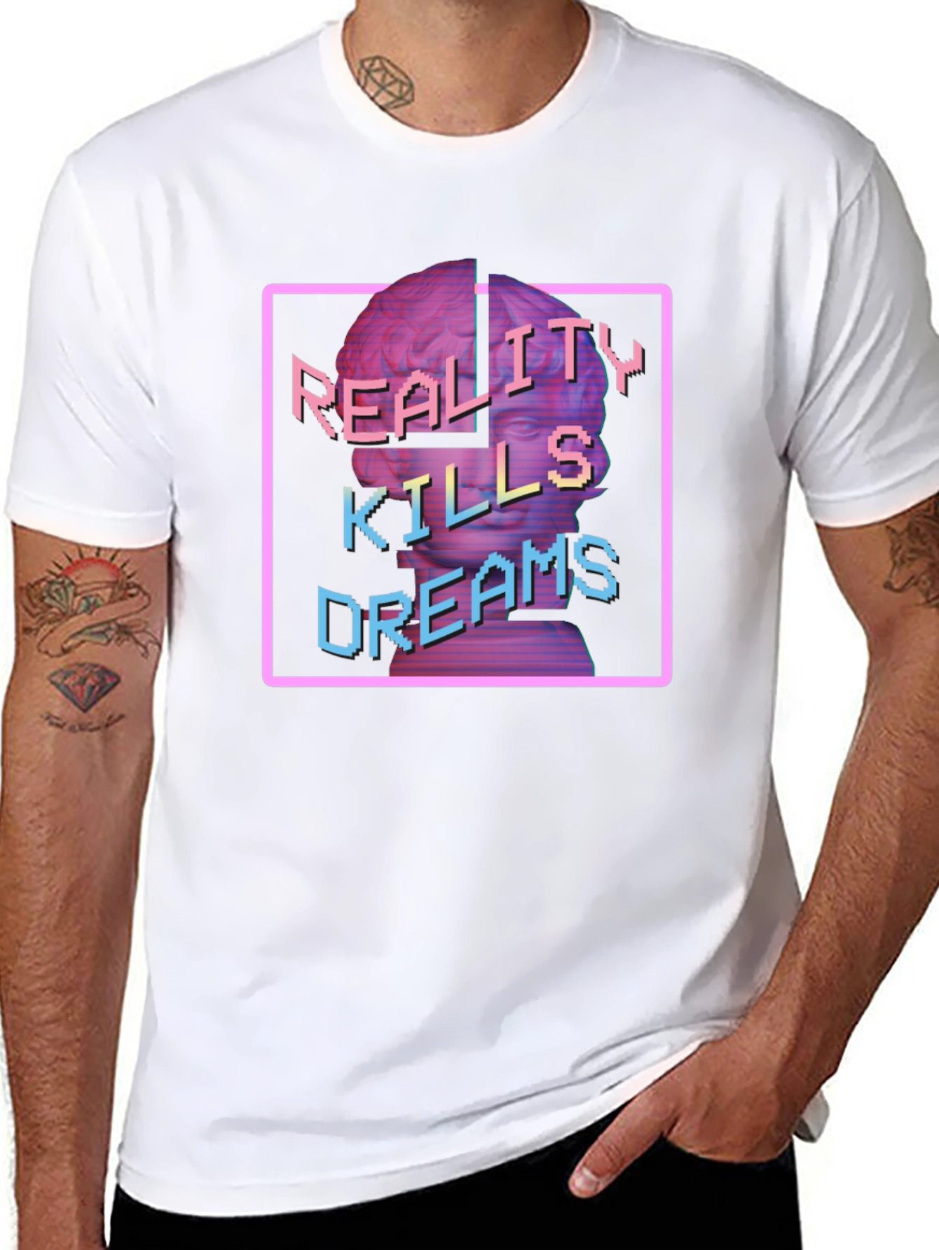 Reality Kills Dreams Graphic T-Shirt - Black