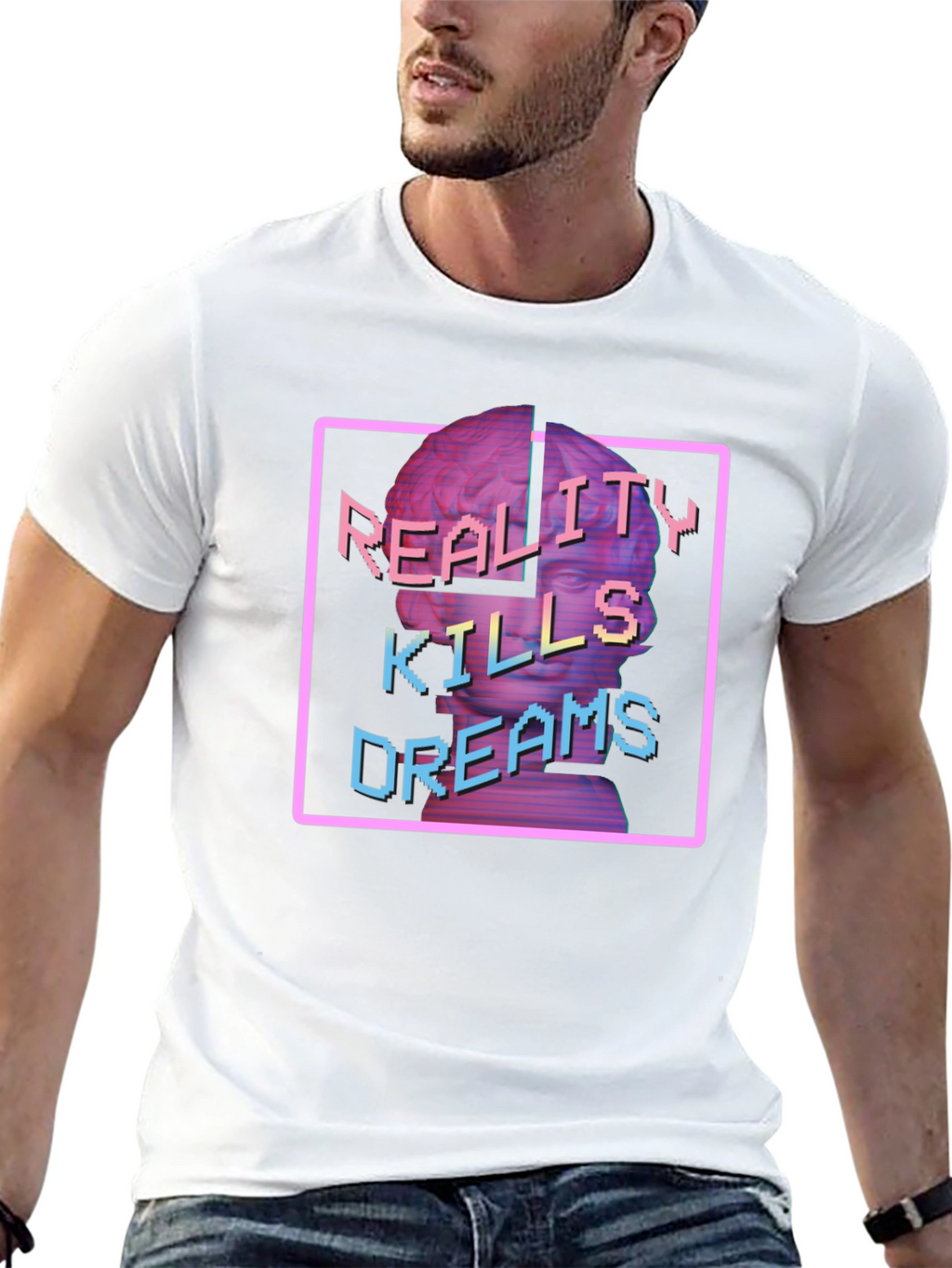 Reality Kills Dreams Graphic T-Shirt - Black