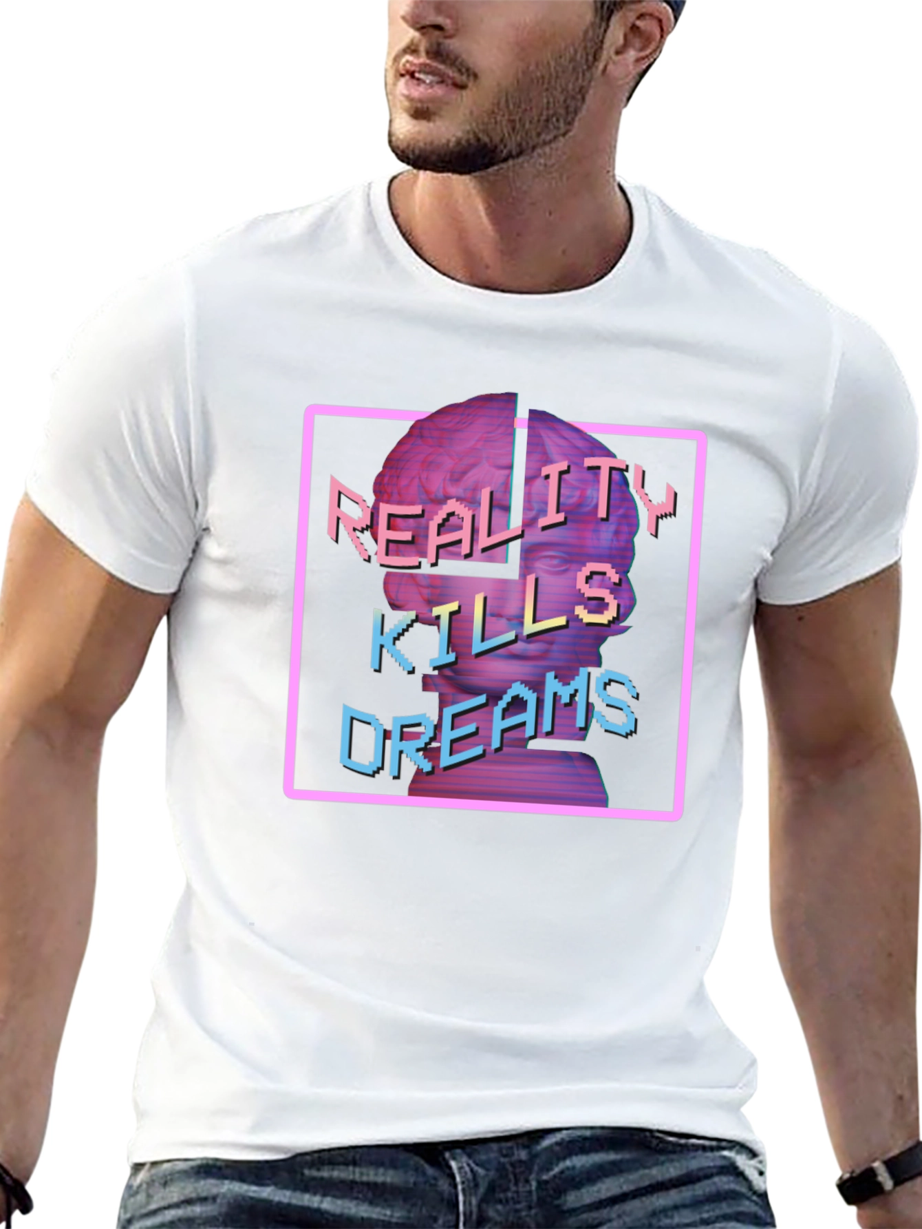 Reality Kills Dreams Graphic T-Shirt - Black