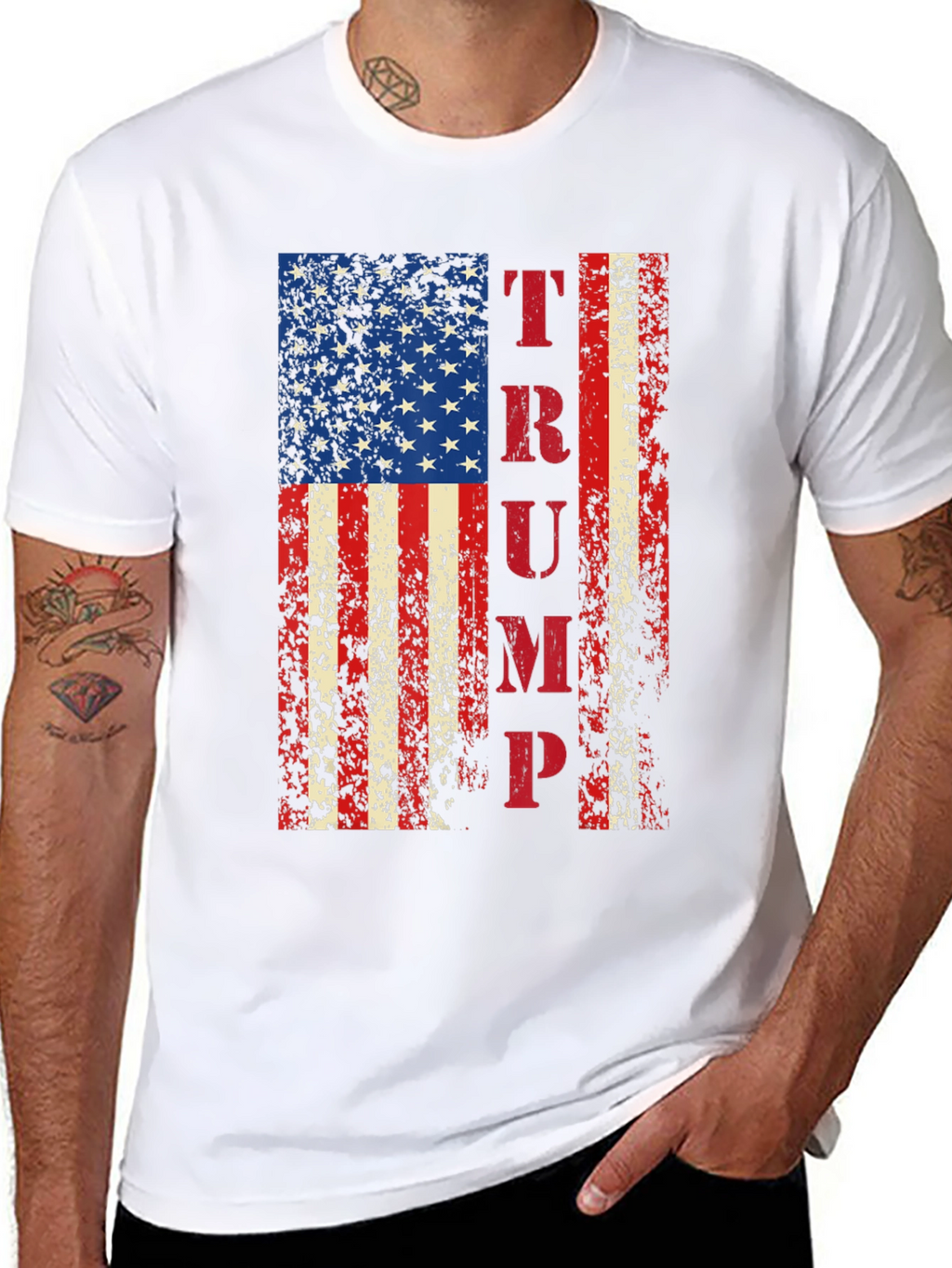 Trump Flag T-Shirt - Patriotic USA Tee