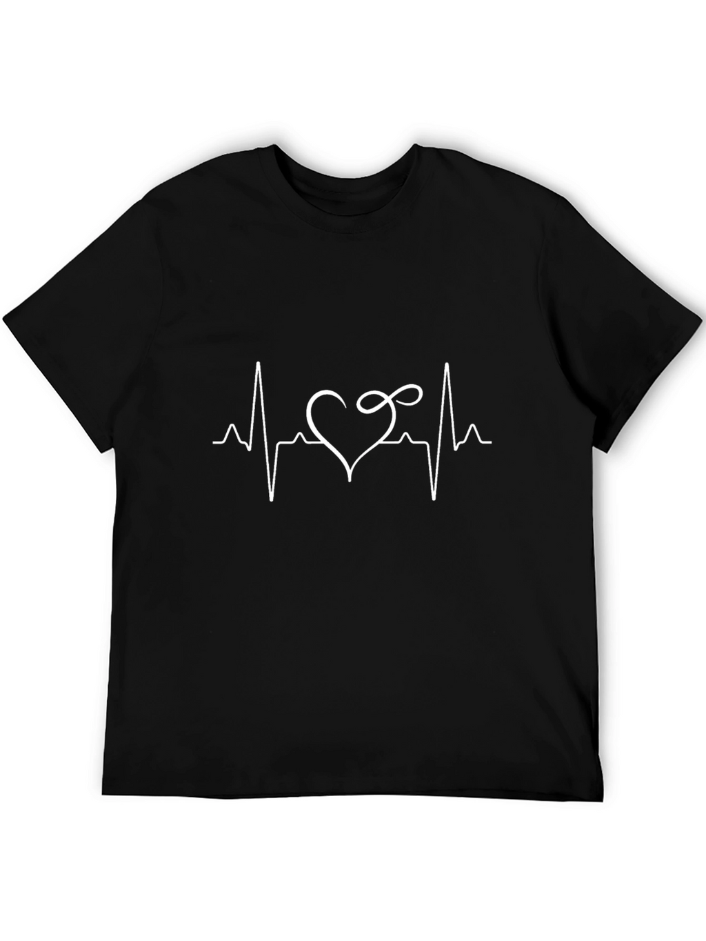 Heartbeat Love Black T-Shirt