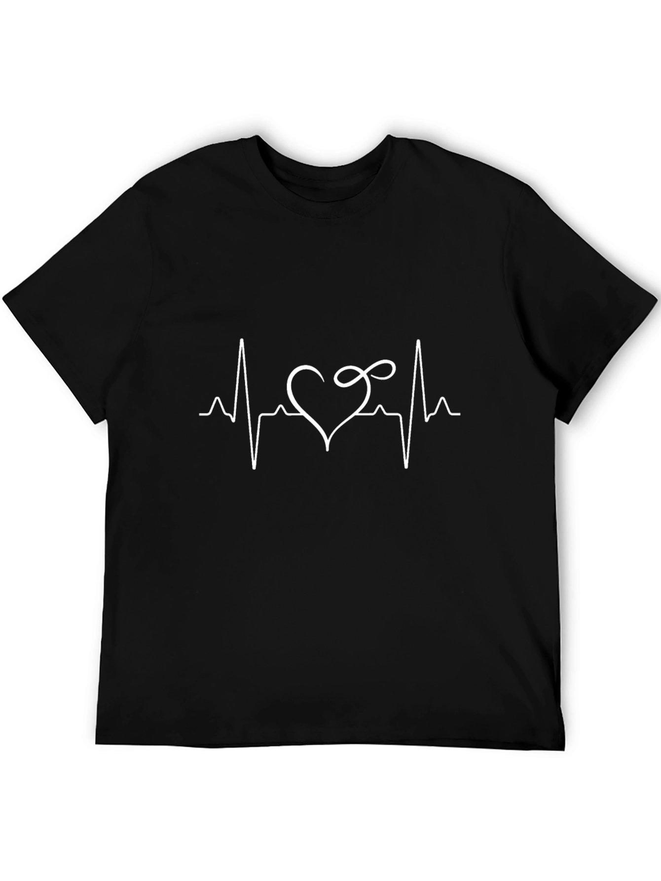Heartbeat Love Black T-Shirt