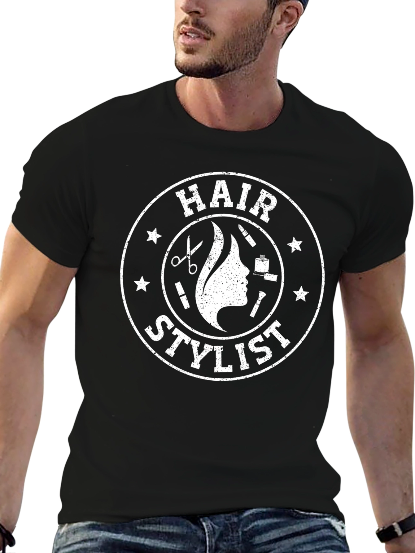 Hair Stylist T-Shirt - Unisex Black Cotton Tee
