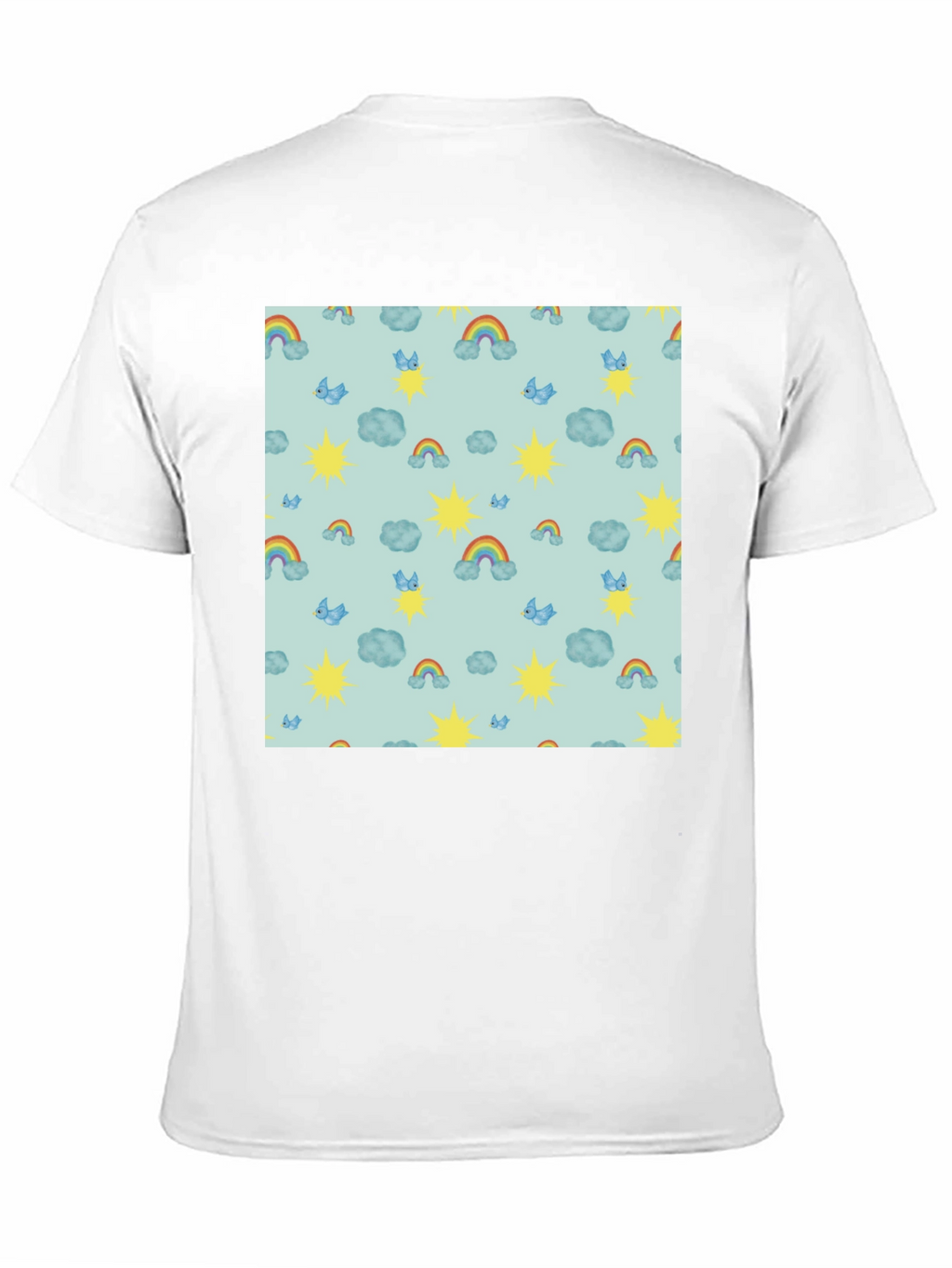 Whimsical Weather Tee: Rainbows Suns & Clouds!