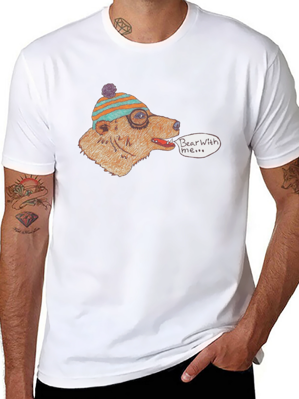 Bear With Me T-Shirt - Quirky Graphic Tee